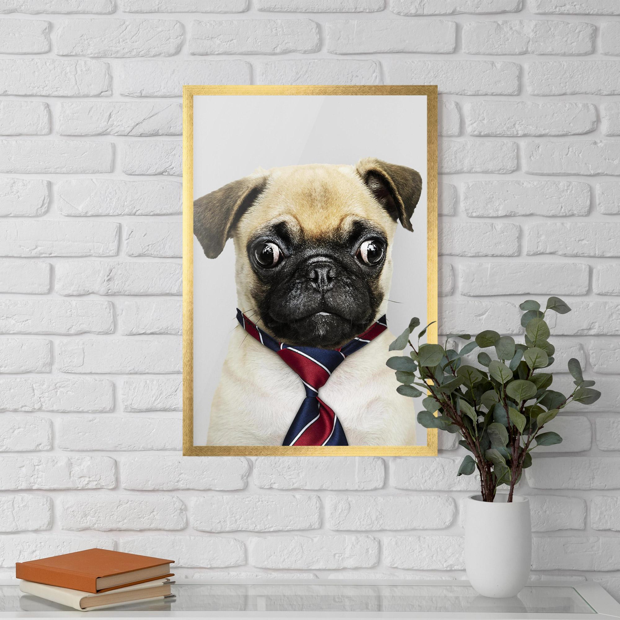 Plakat w Ramie Business Pug mockup 5