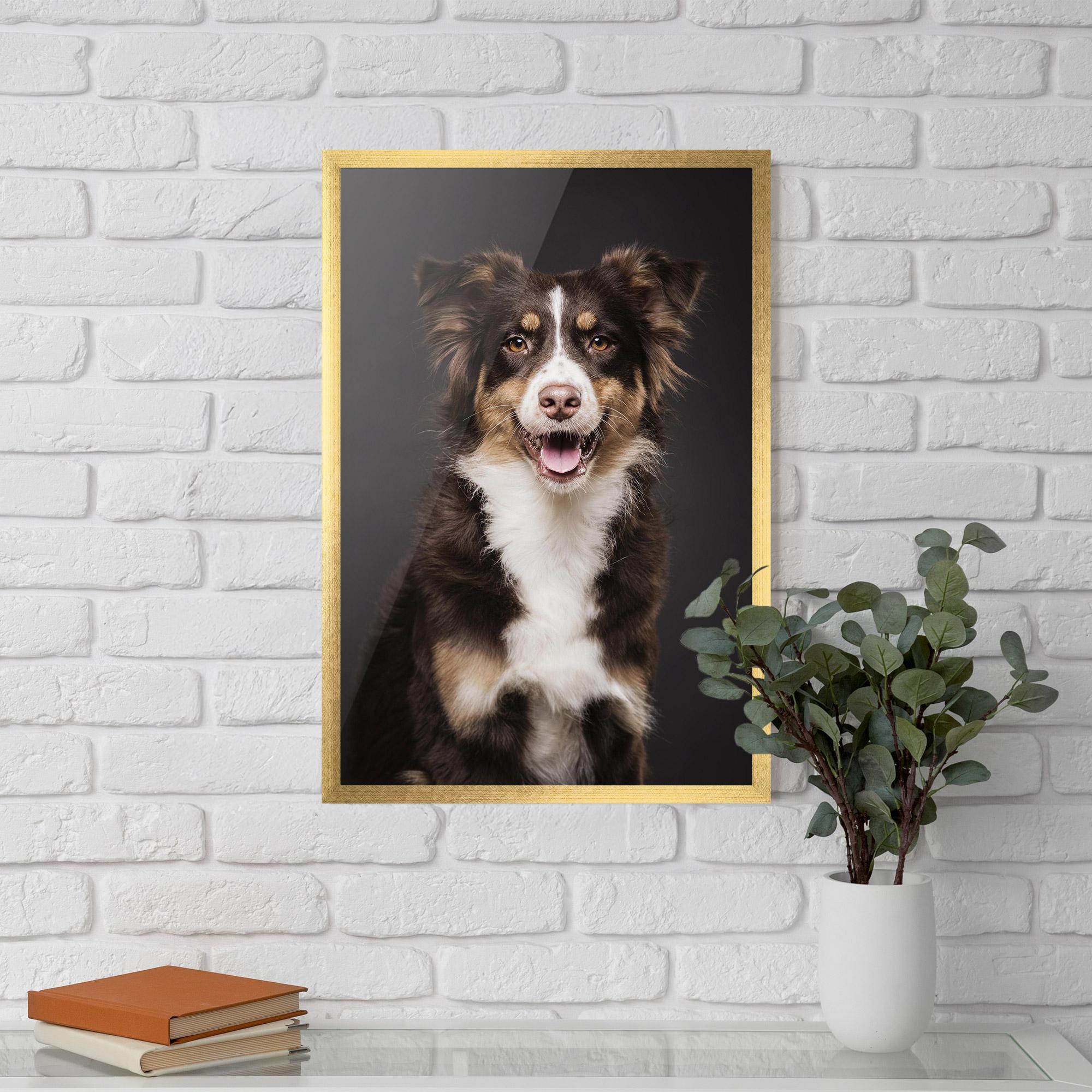 Plakat w Ramie Cute Dog Sitting mockup 5