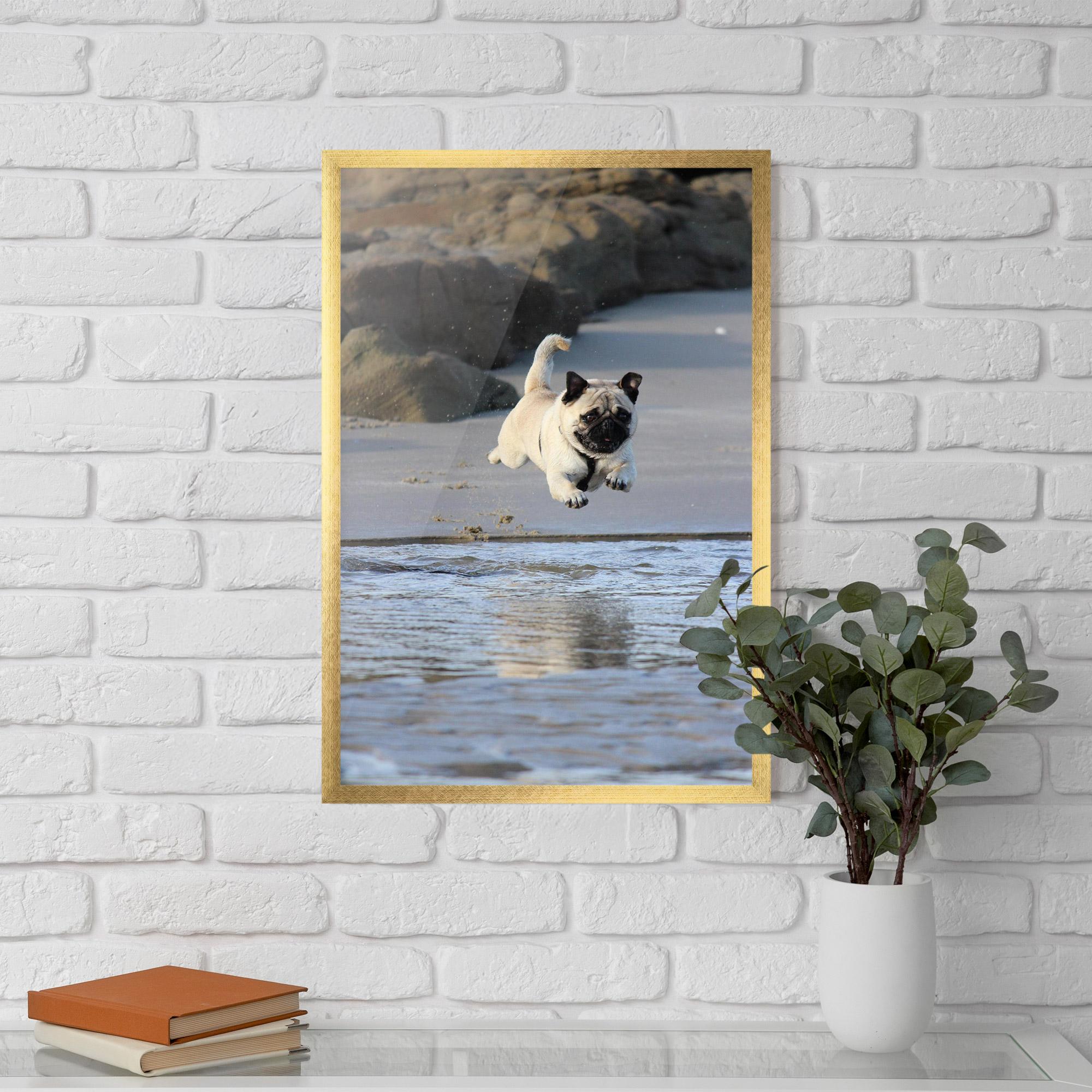 Plakat w Ramie Water Pug mockup 5