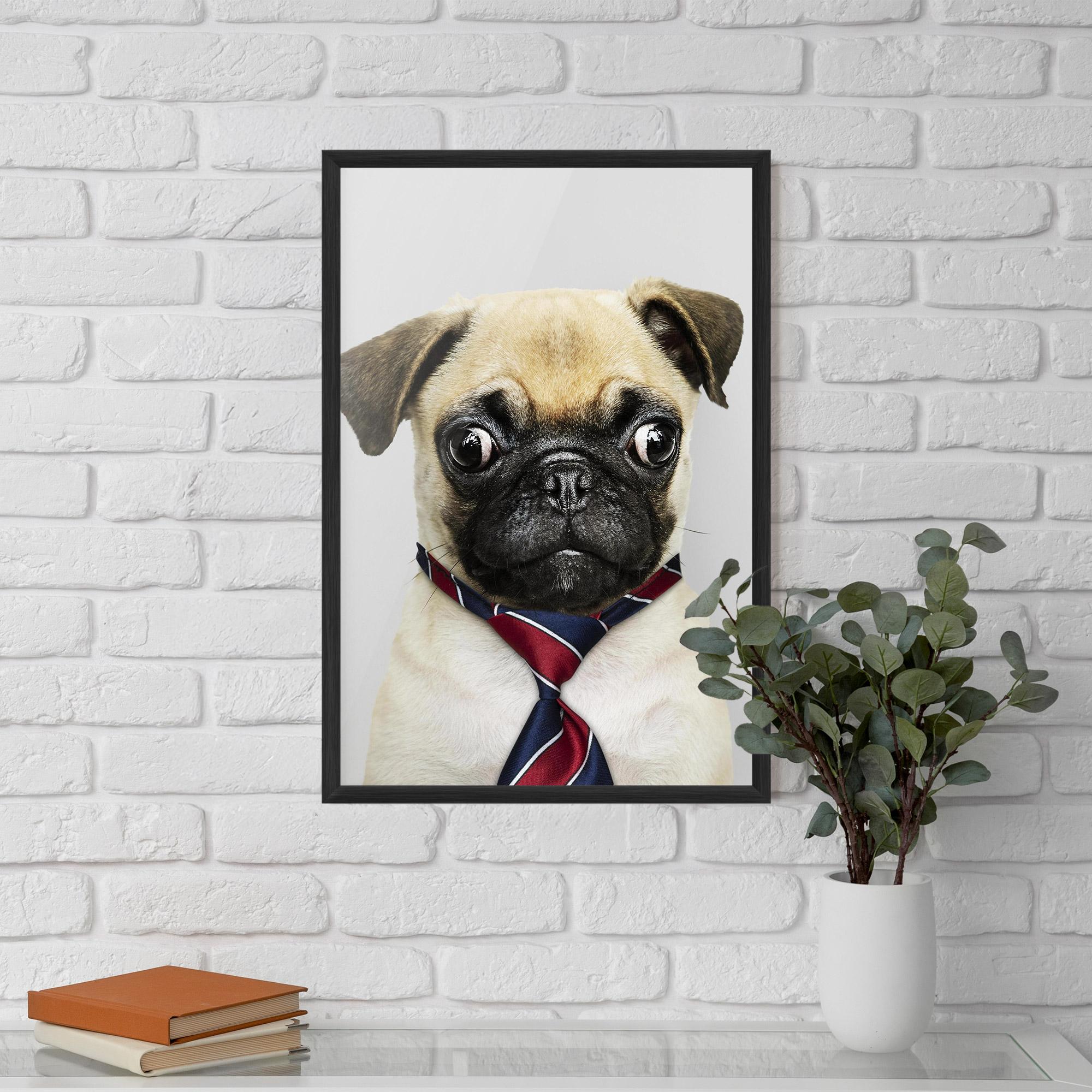 Plakat w Ramie Business Pug mockup 5