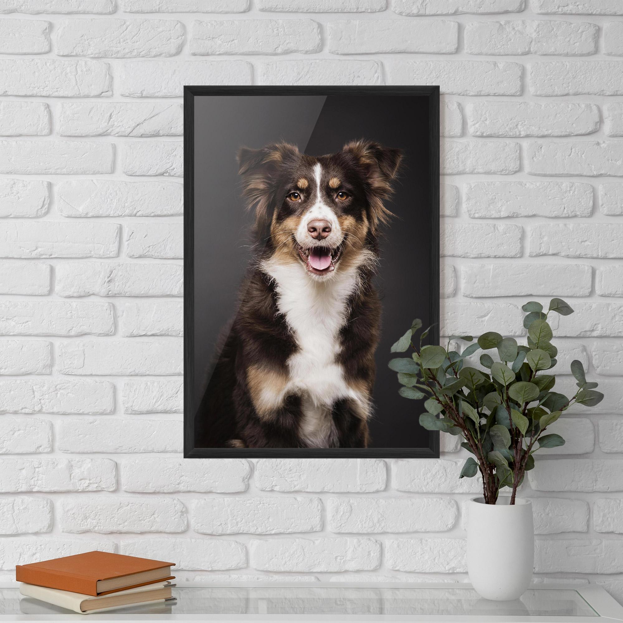 Plakat w Ramie Cute Dog Sitting mockup 5