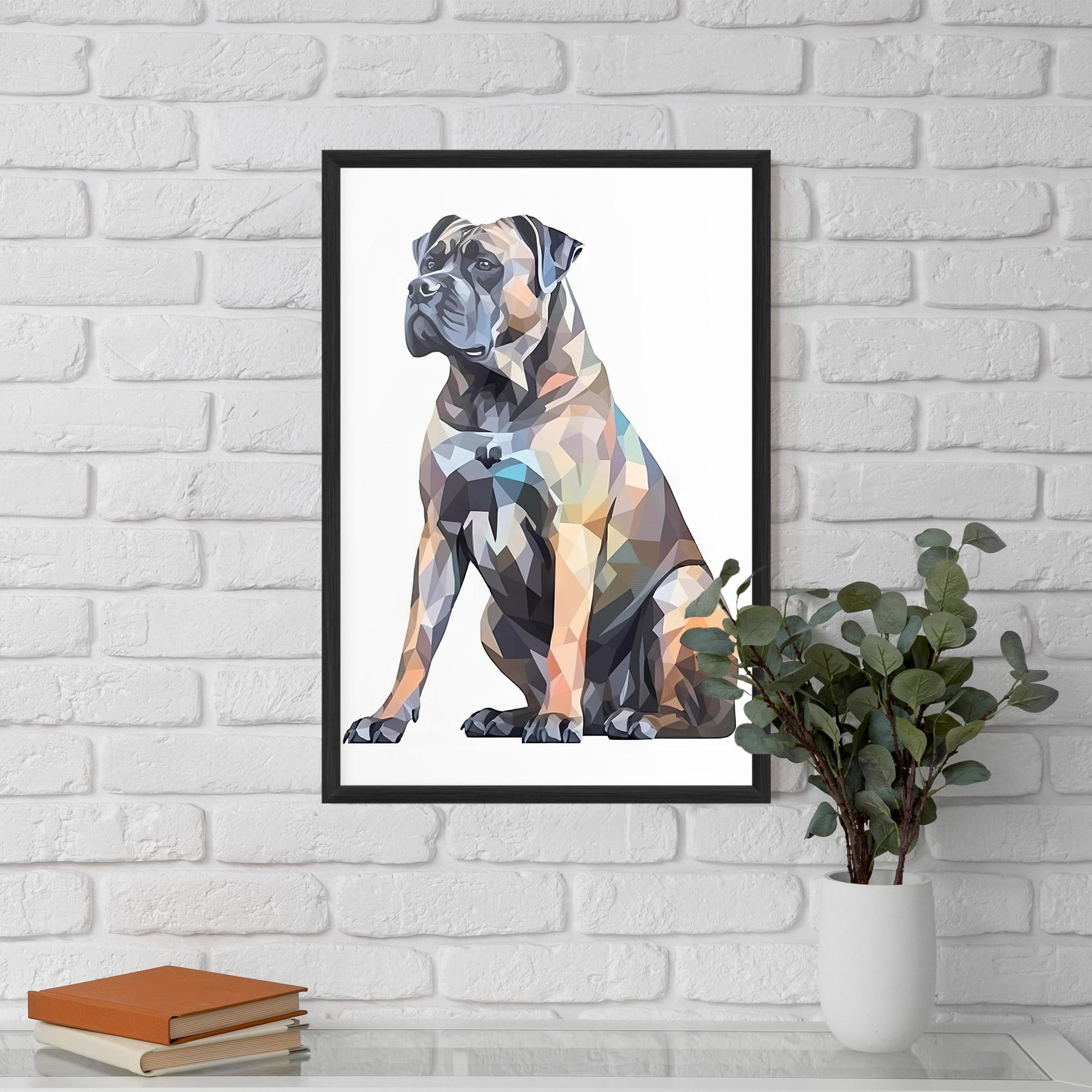 Plakat w Ramie Watercolor Cane Corso mockup 5