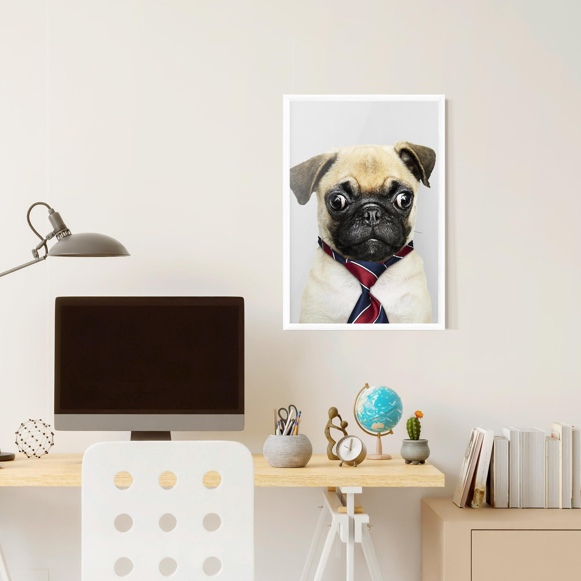 Plakat w Ramie Business Pug mockup 6