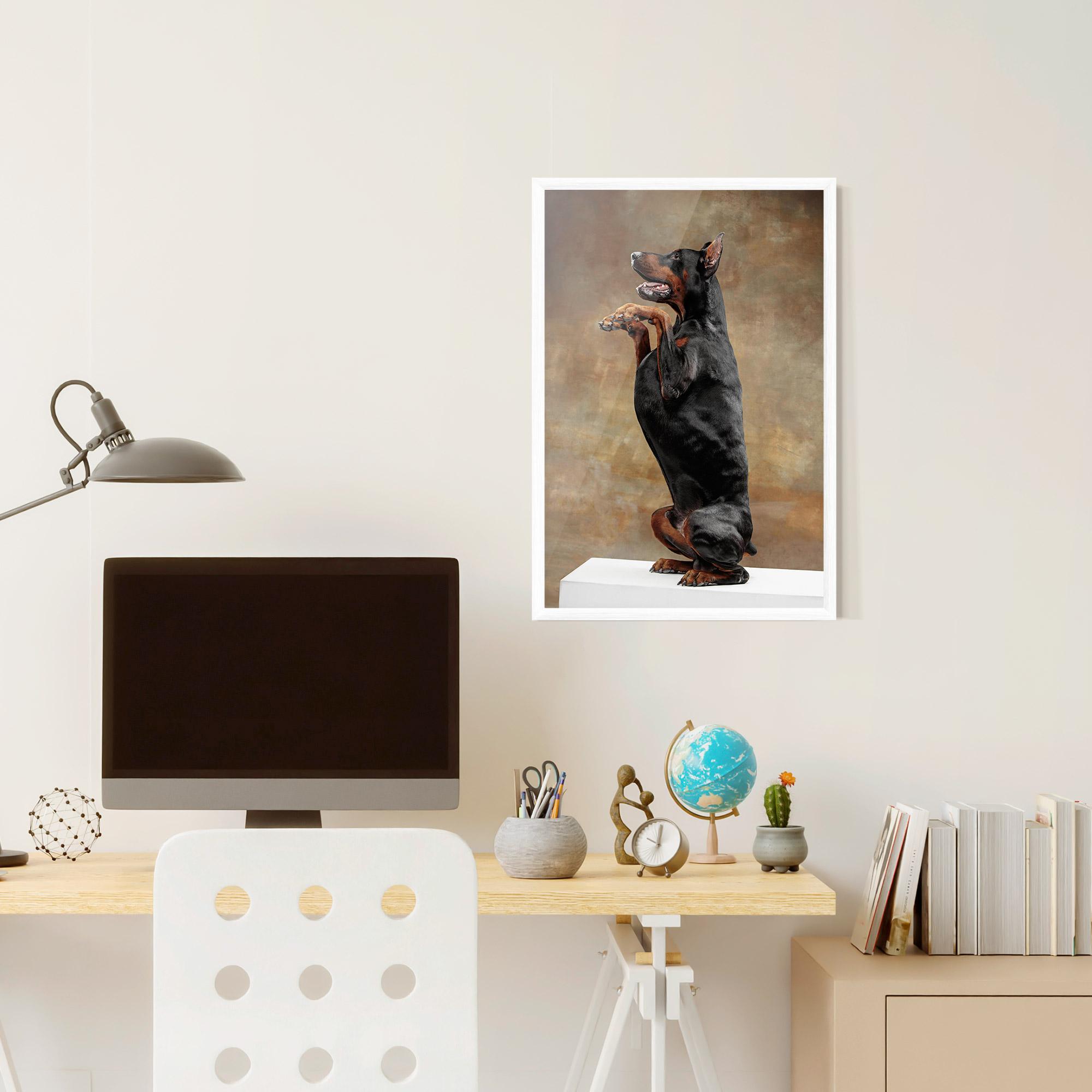 Plakat w Ramie Doberman Standing mockup 6