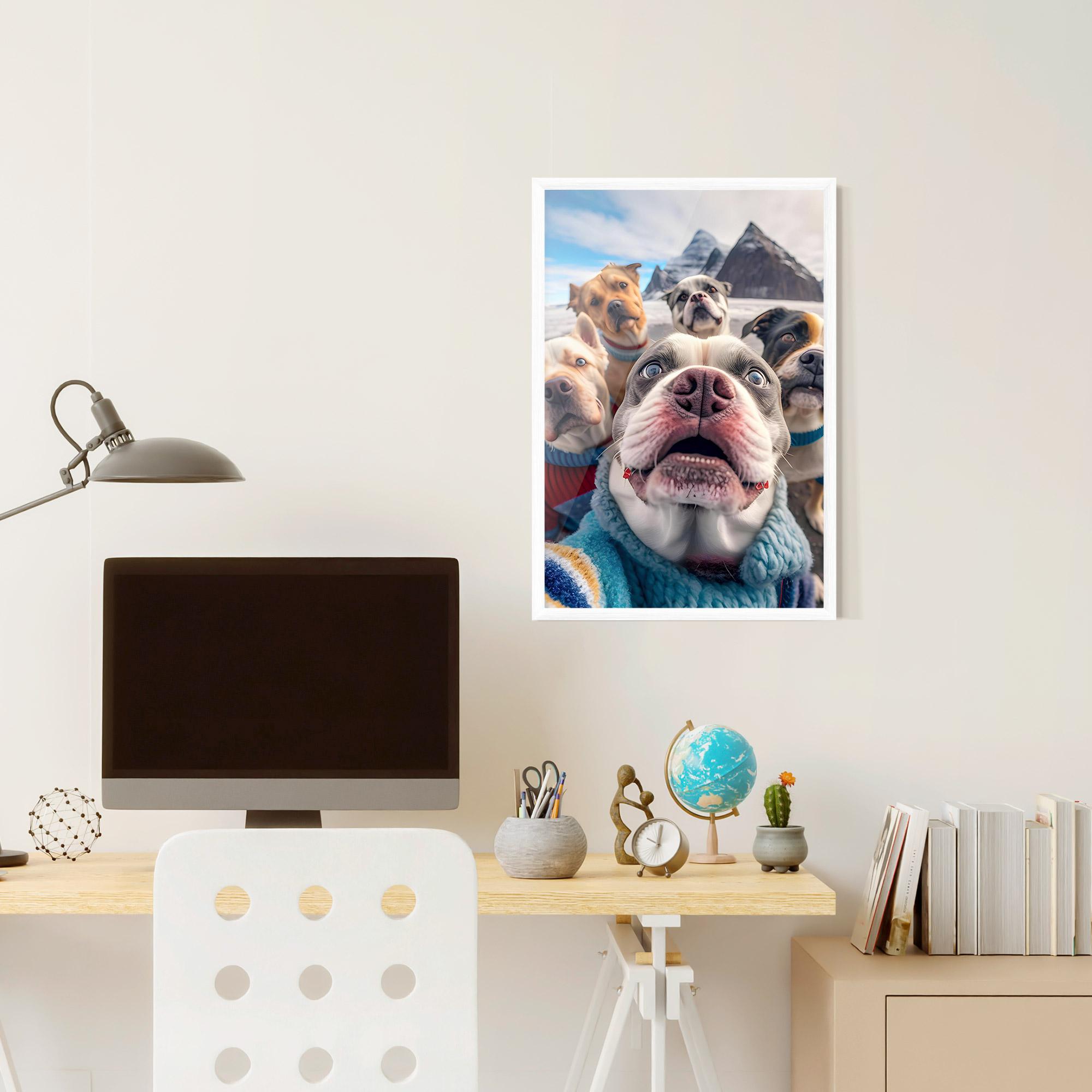 Plakat w Ramie Dogs Selfie Group mockup 6