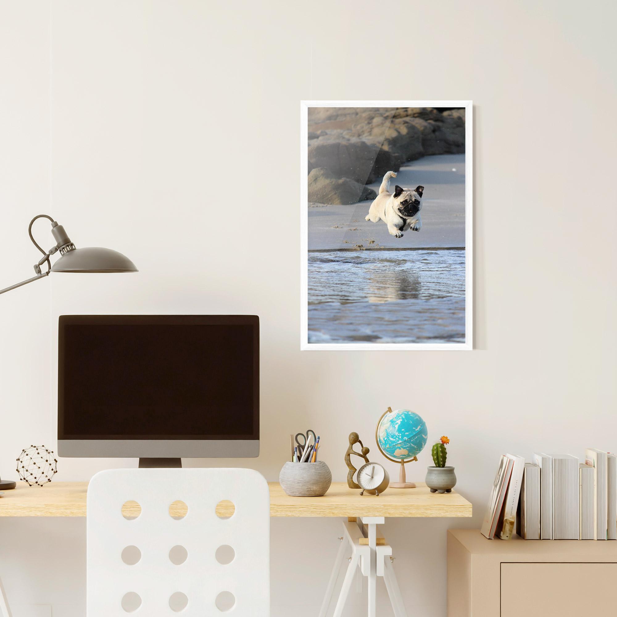 Plakat w Ramie Water Pug mockup 6