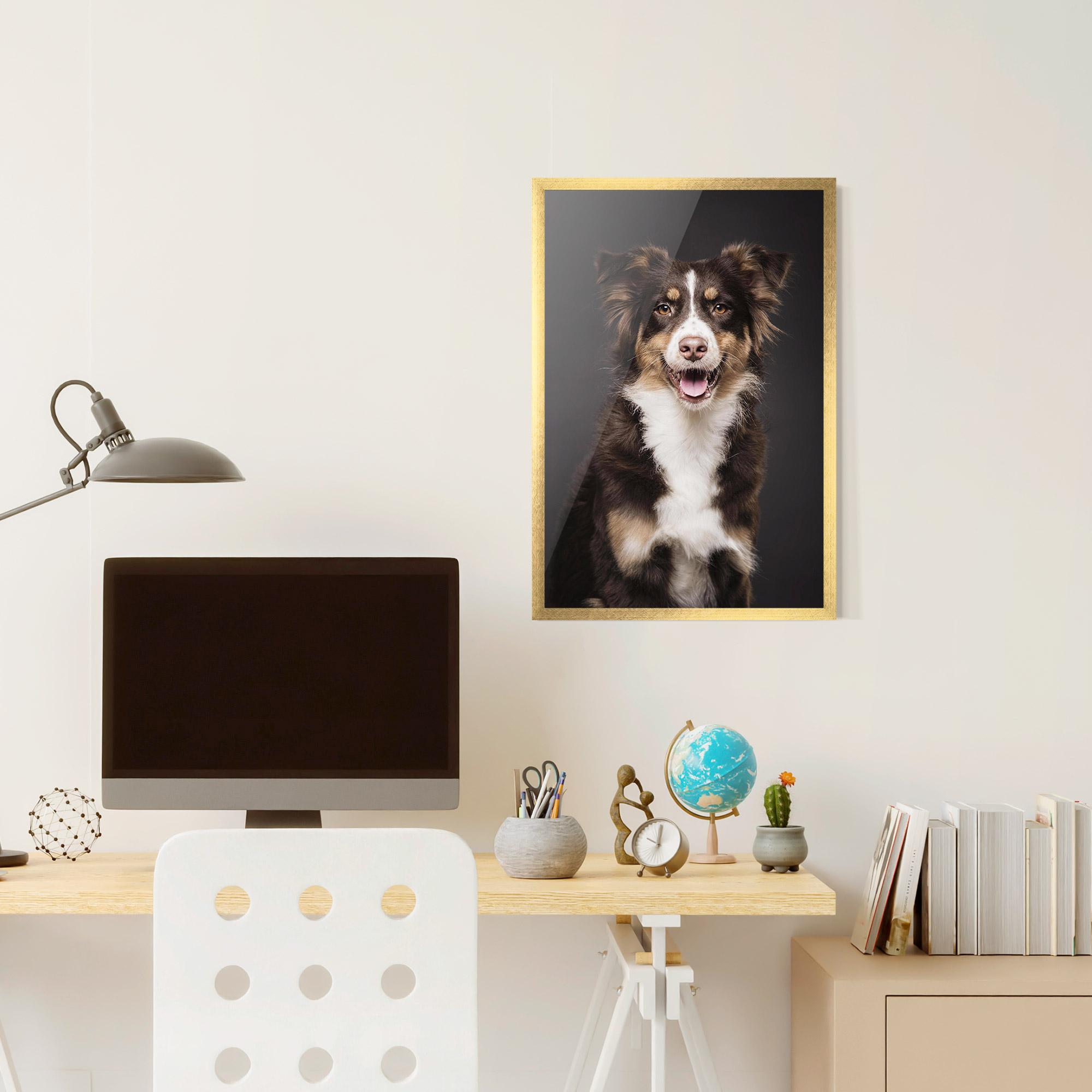Plakat w Ramie Cute Dog Sitting mockup 6