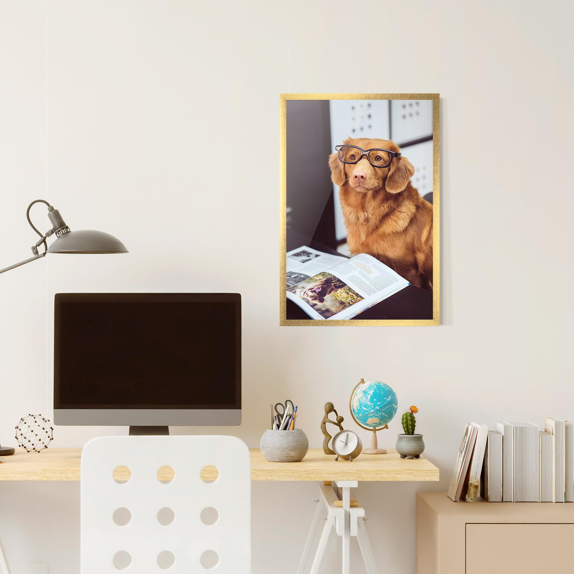 Plakat w Ramie Learning Dog mockup 6
