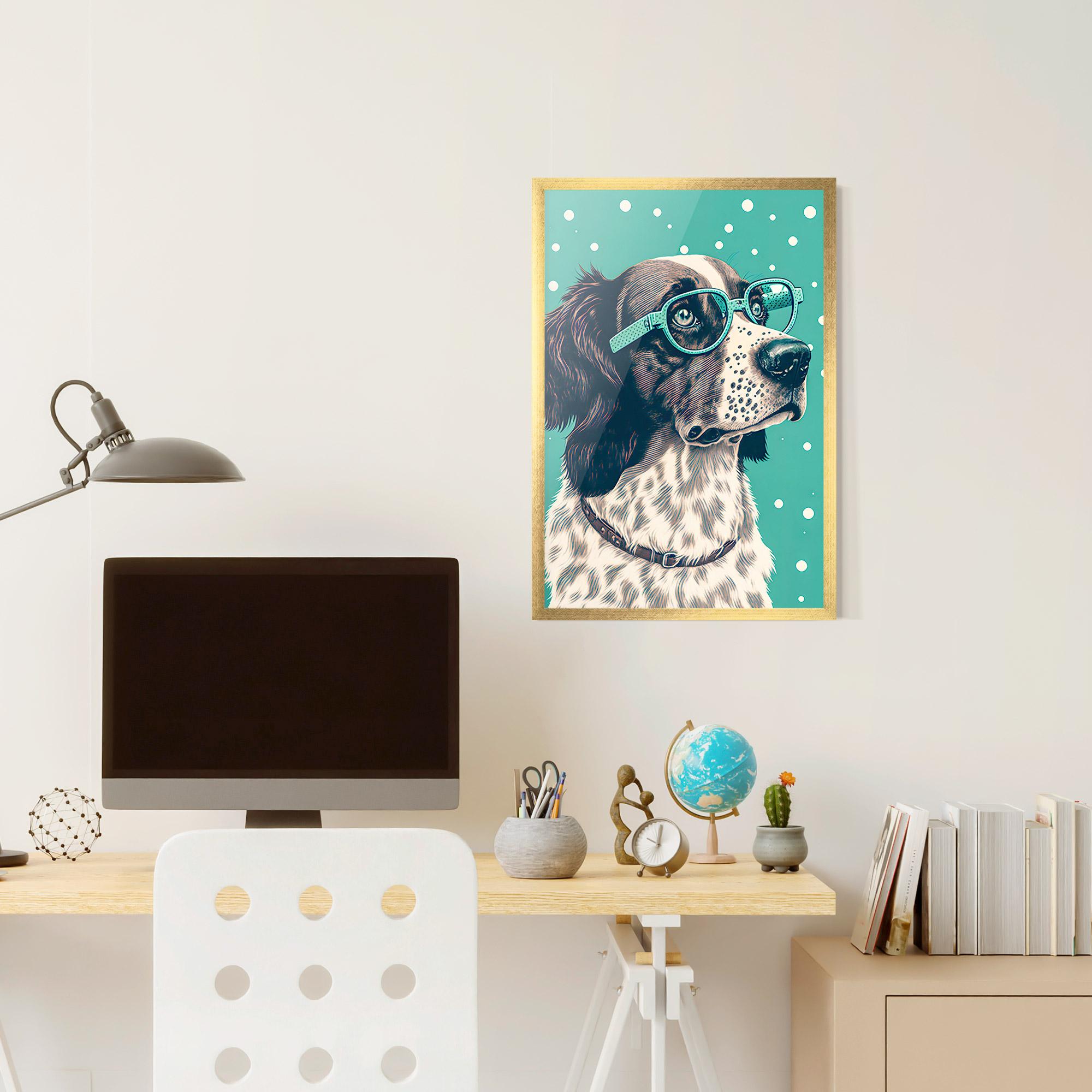 Plakat w Ramie Vintage Dog mockup 6