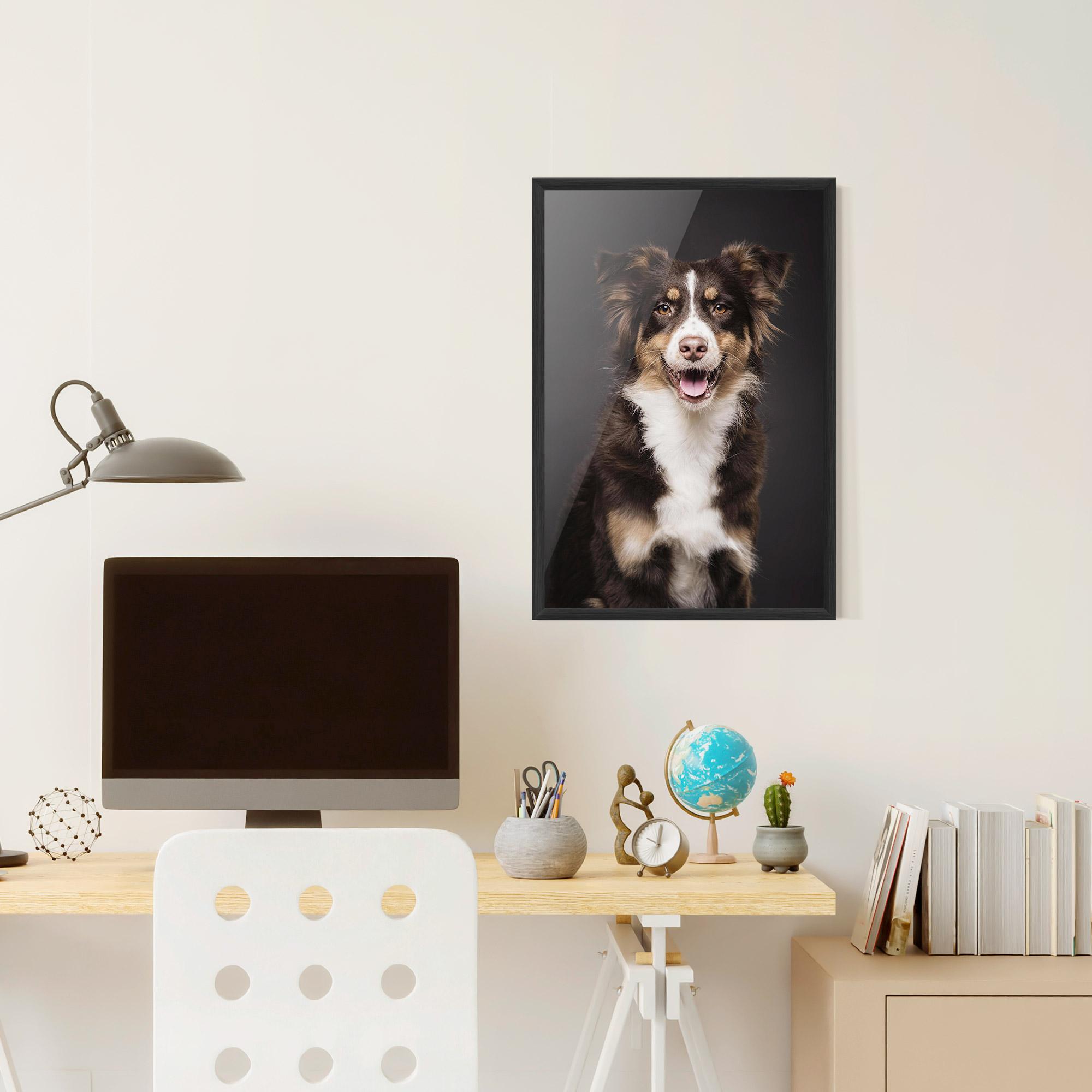 Plakat w Ramie Cute Dog Sitting mockup 6