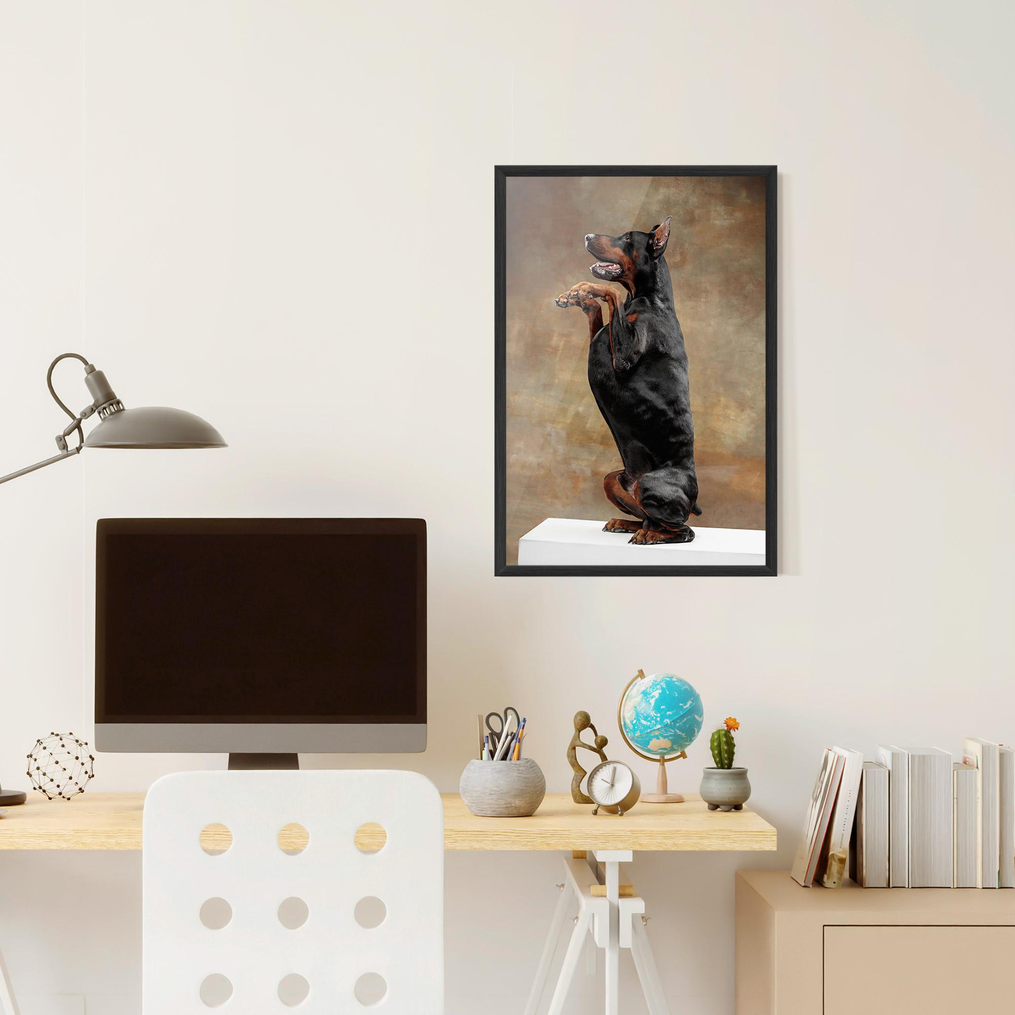 Plakat w Ramie Doberman Standing mockup 6
