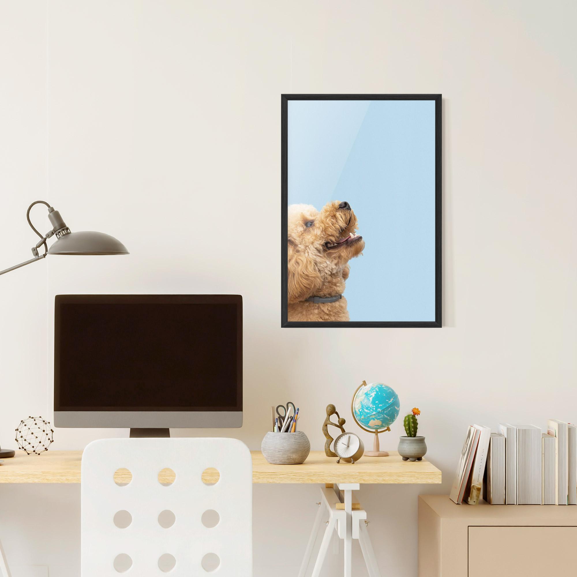 Plakat w Ramie Yellow Cute Dog mockup 6