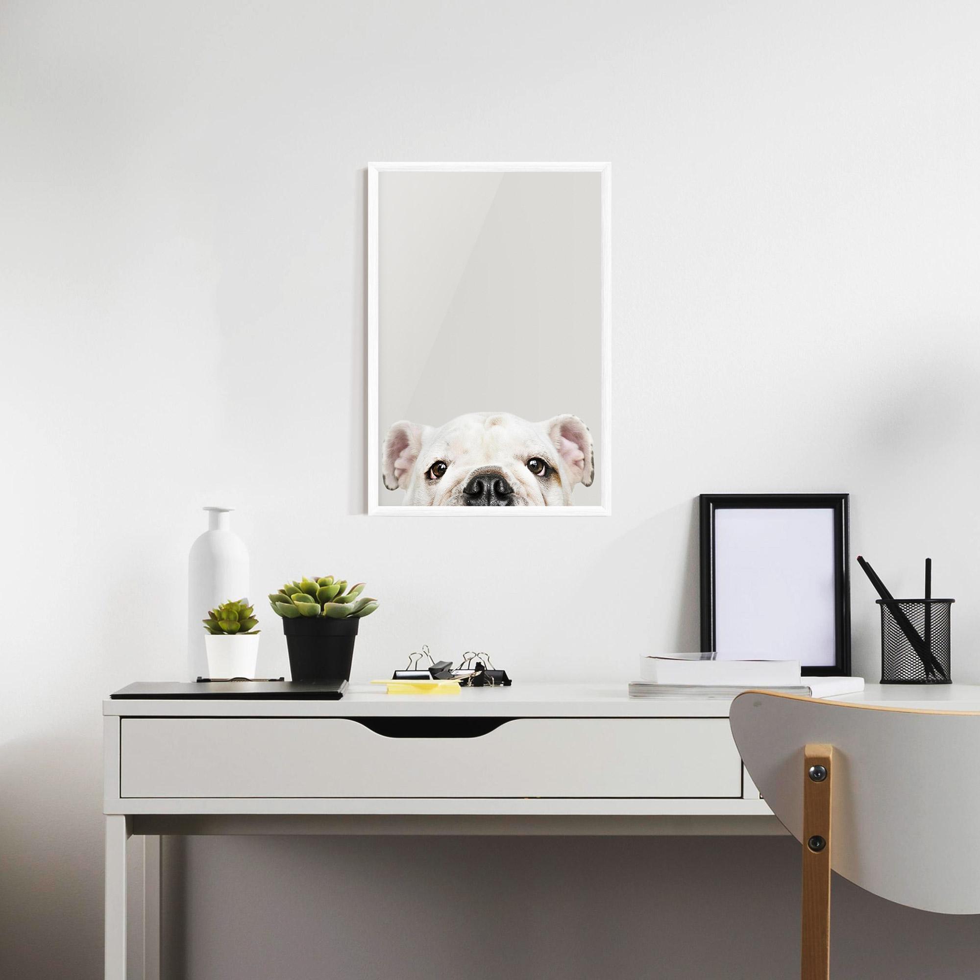 Plakat w Ramie Bulldog Eyes mockup 7