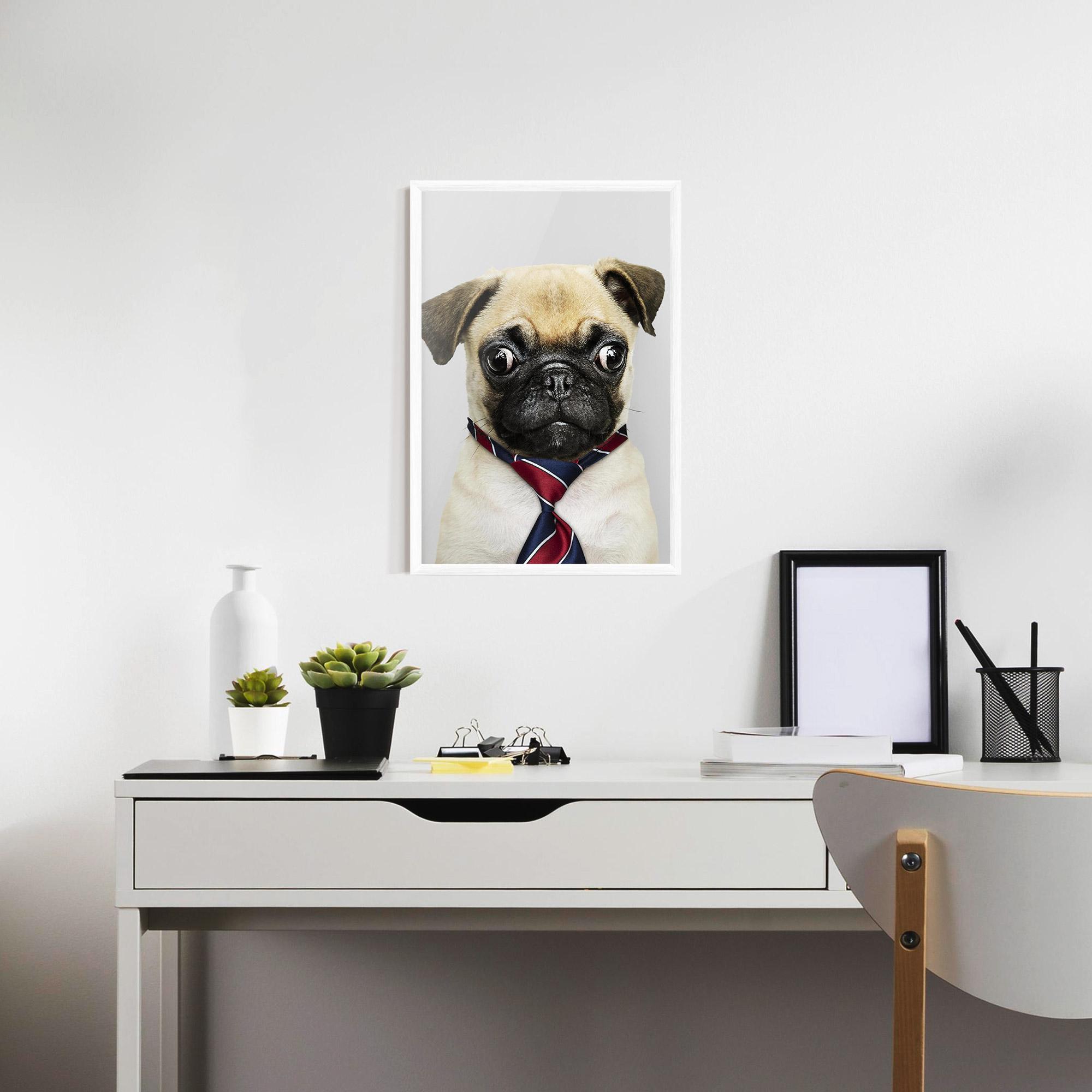 Plakat w Ramie Business Pug mockup 7