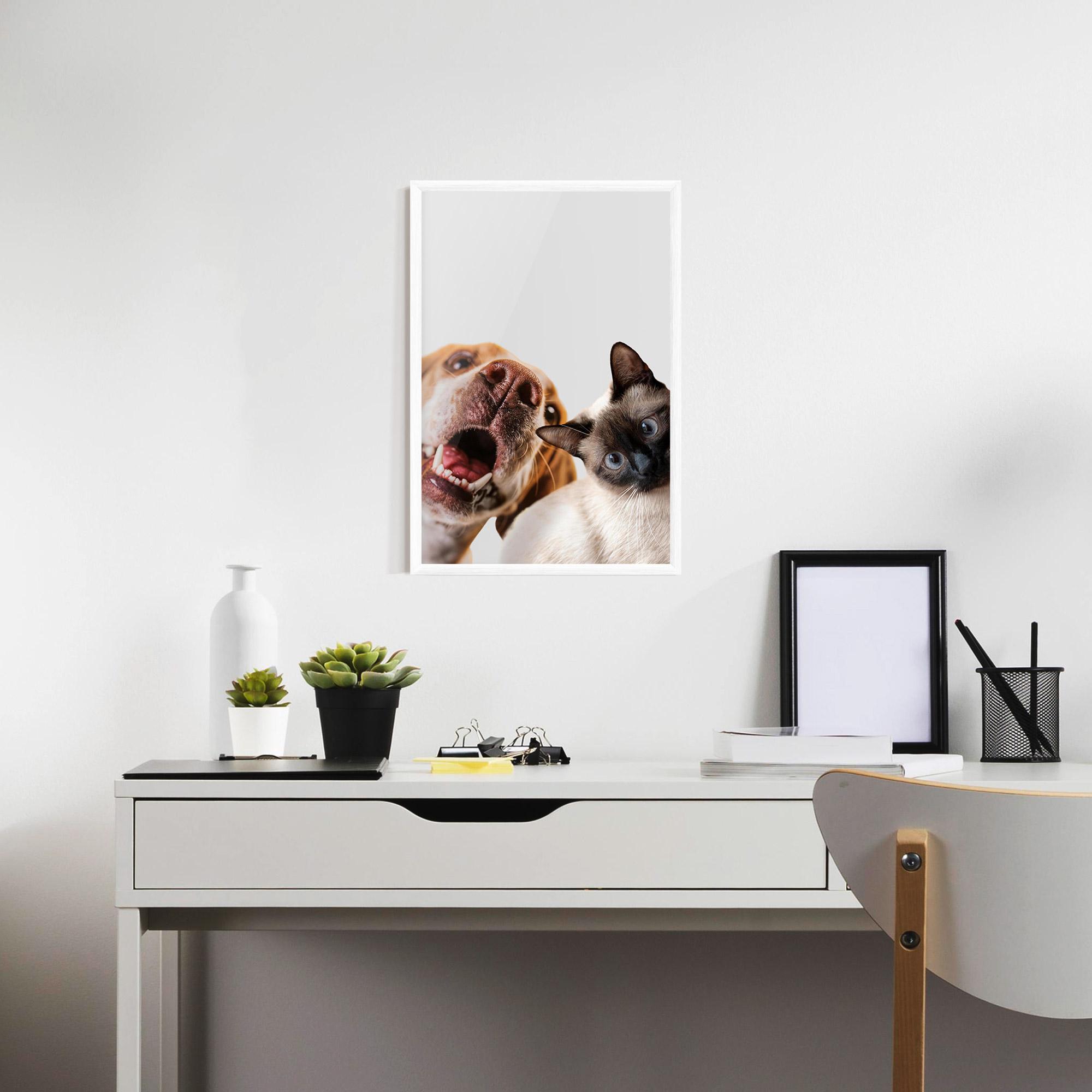 Plakat w Ramie Cute Pet Collage mockup 7
