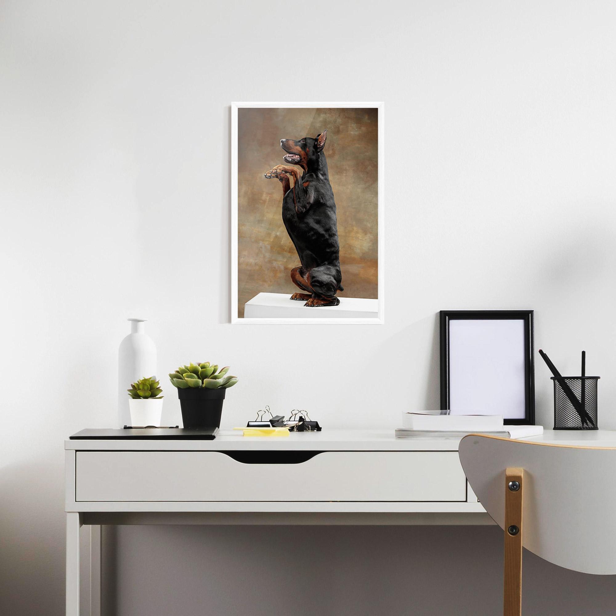 Plakat w Ramie Doberman Standing mockup 7
