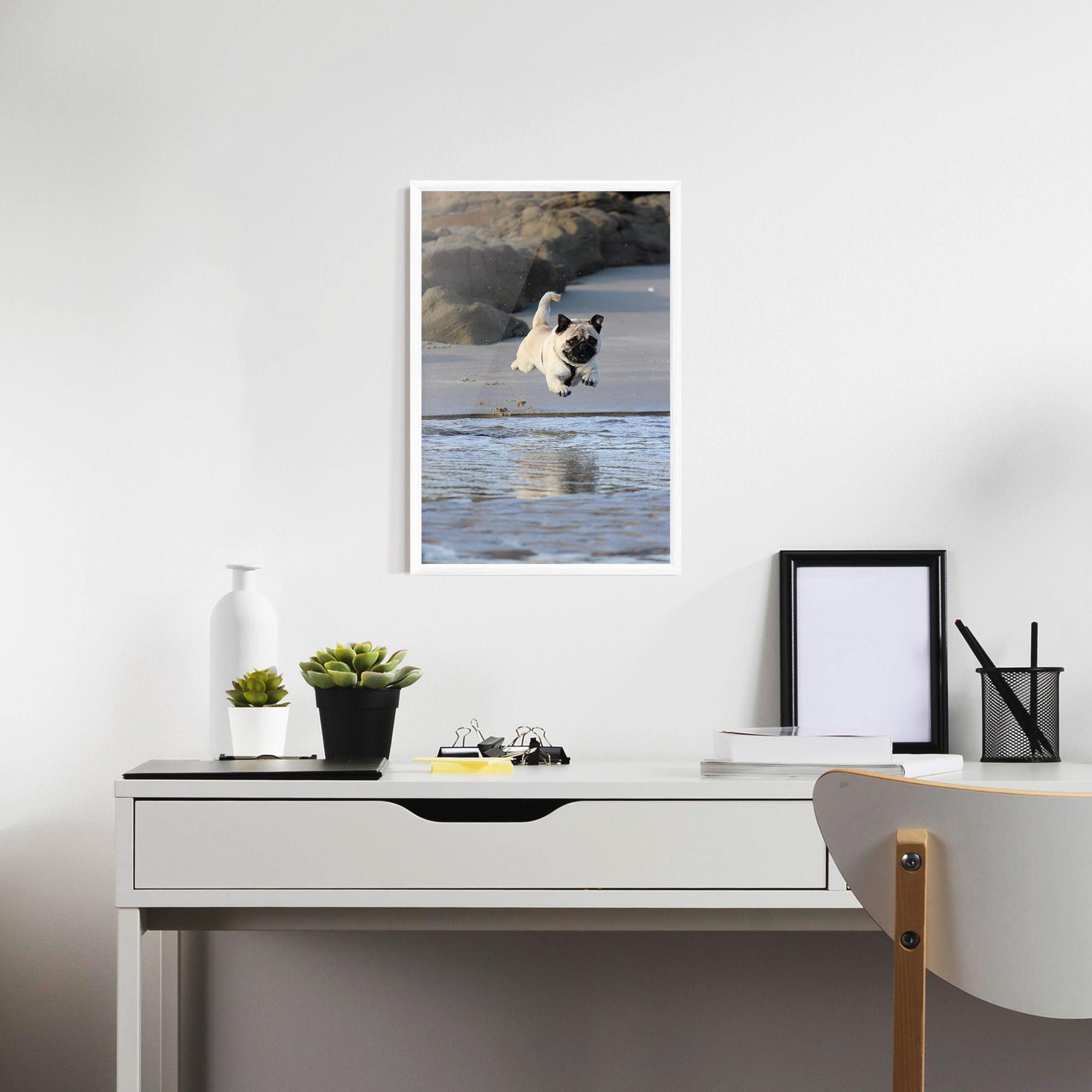 Plakat w Ramie Water Pug mockup 7