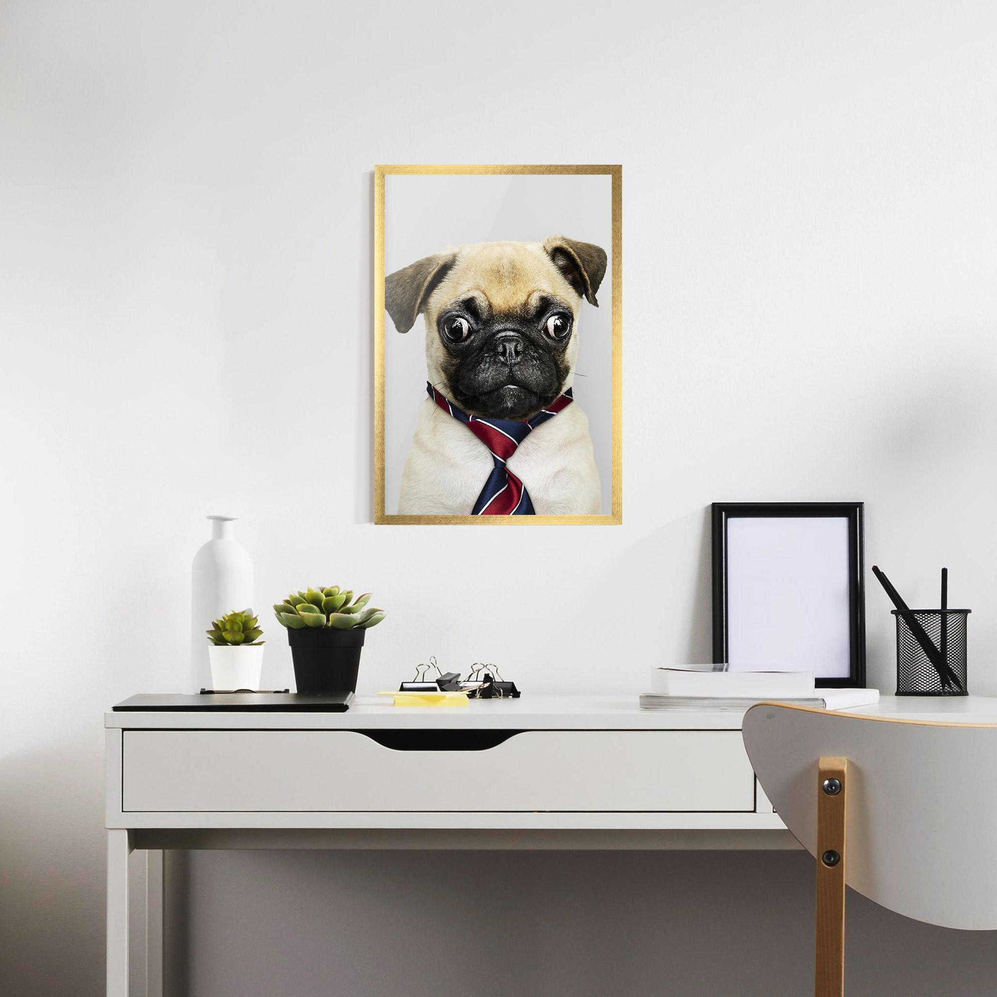 Plakat w Ramie Business Pug mockup 7