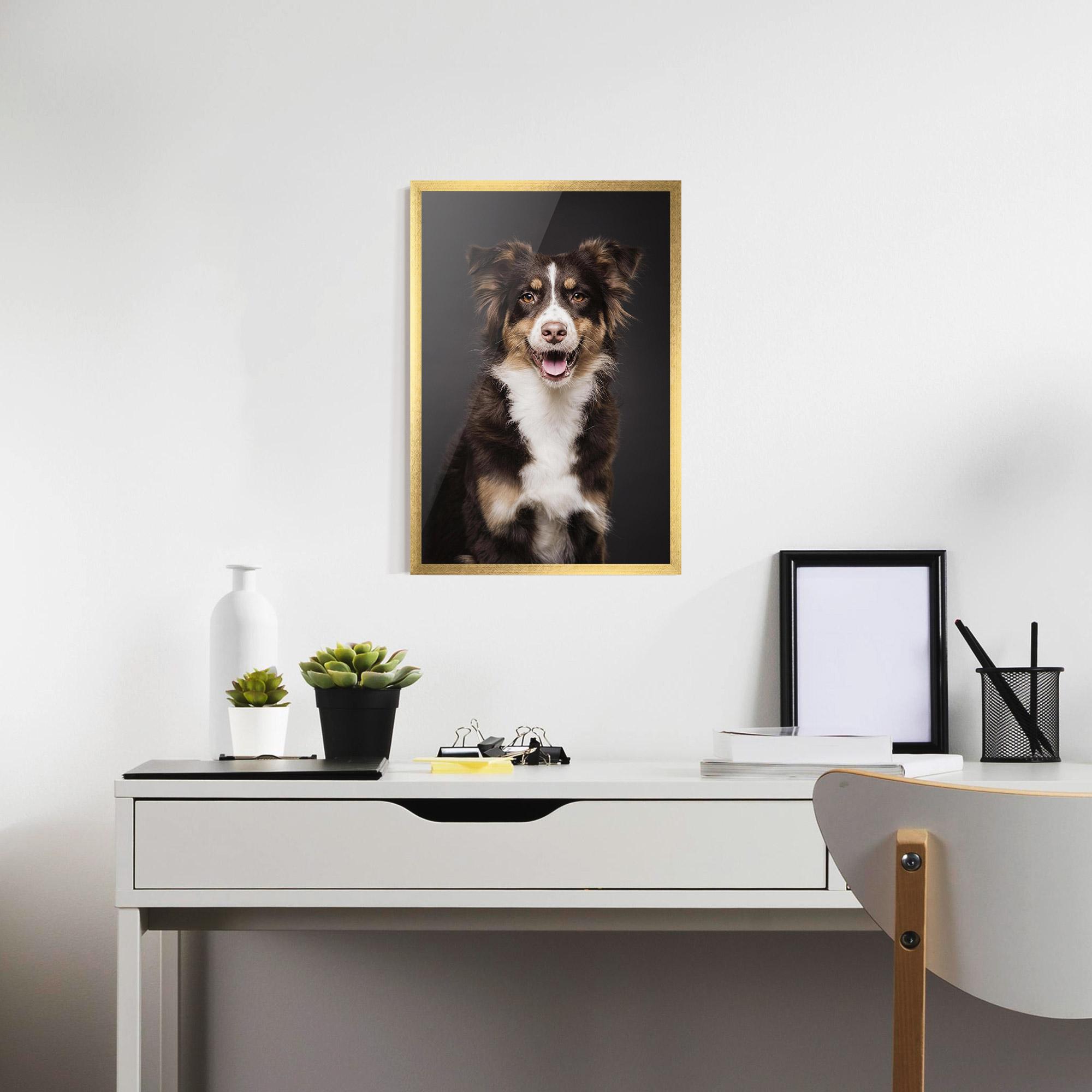 Plakat w Ramie Cute Dog Sitting mockup 7
