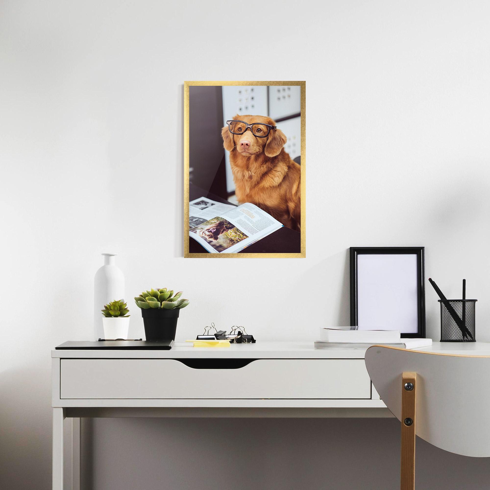 Plakat w Ramie Learning Dog mockup 7