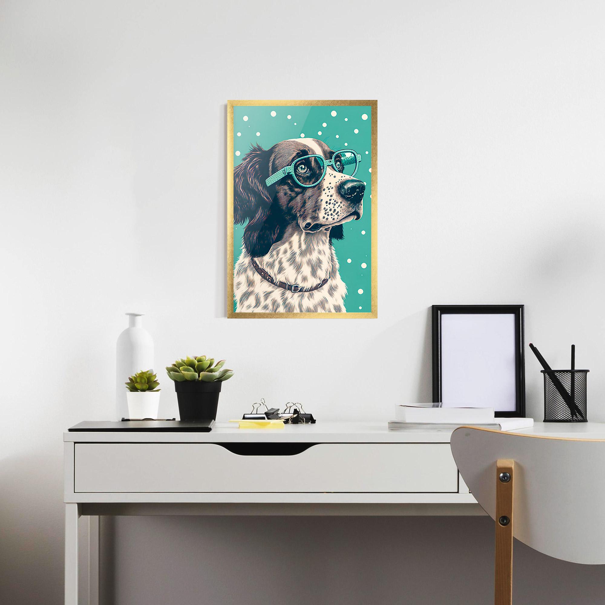 Plakat w Ramie Vintage Dog mockup 7