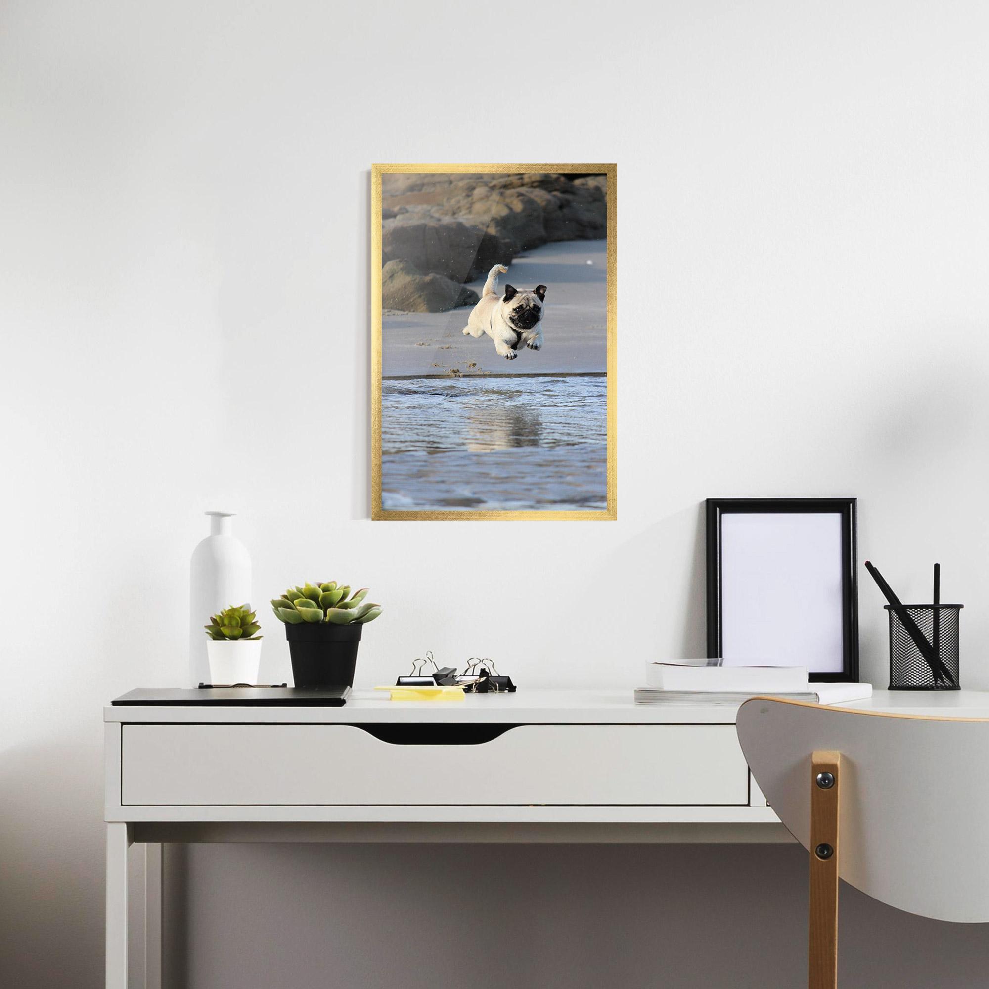 Plakat w Ramie Water Pug mockup 7