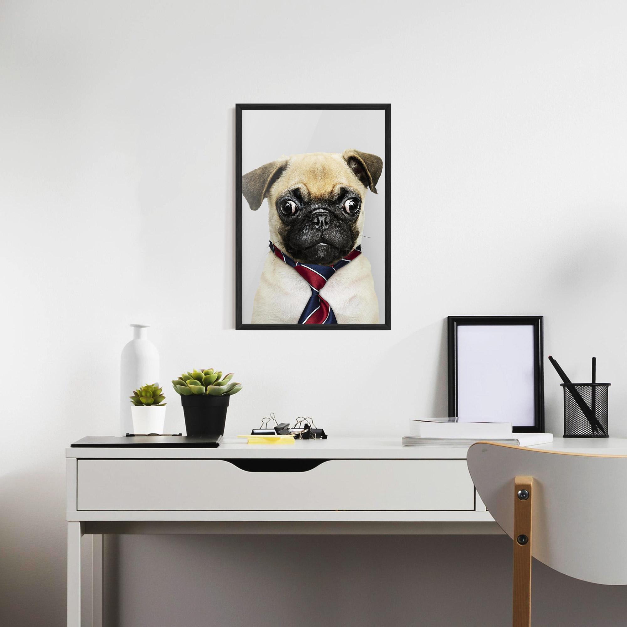 Plakat w Ramie Business Pug mockup 7