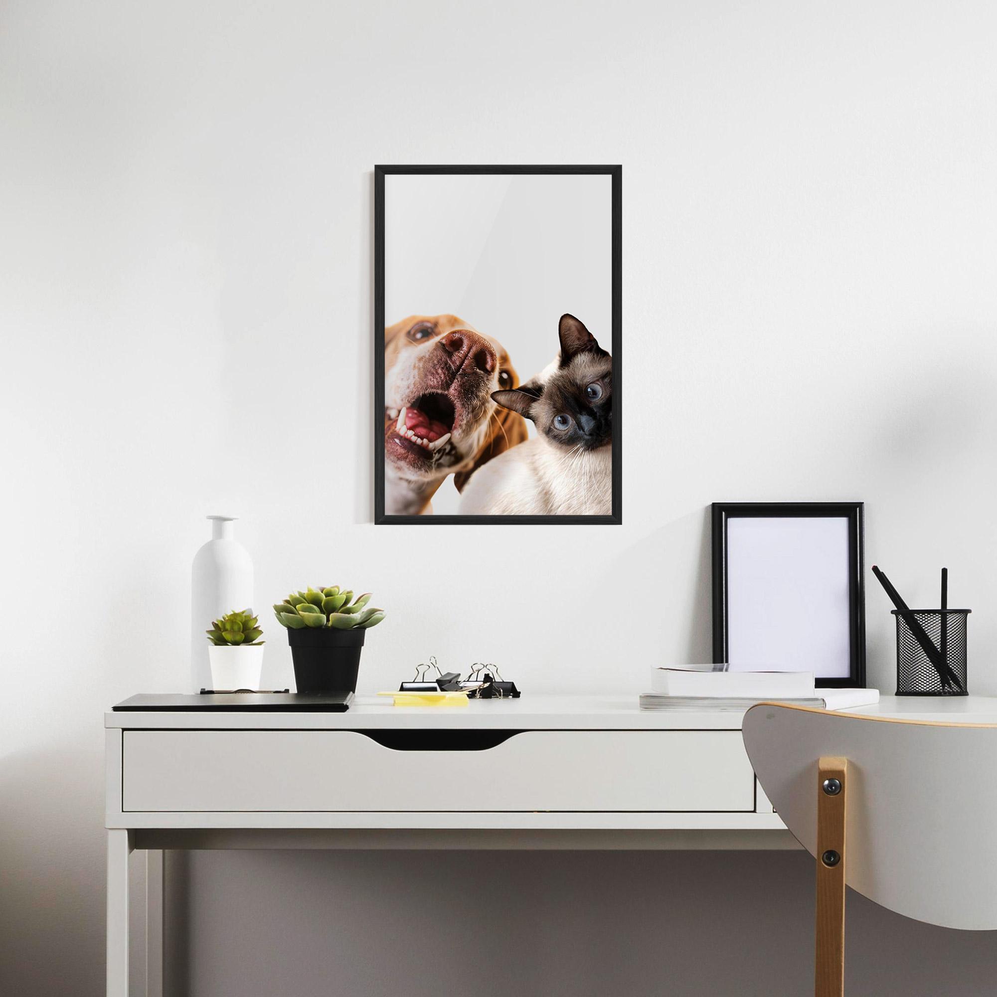 Plakat w Ramie Cute Pet Collage mockup 7
