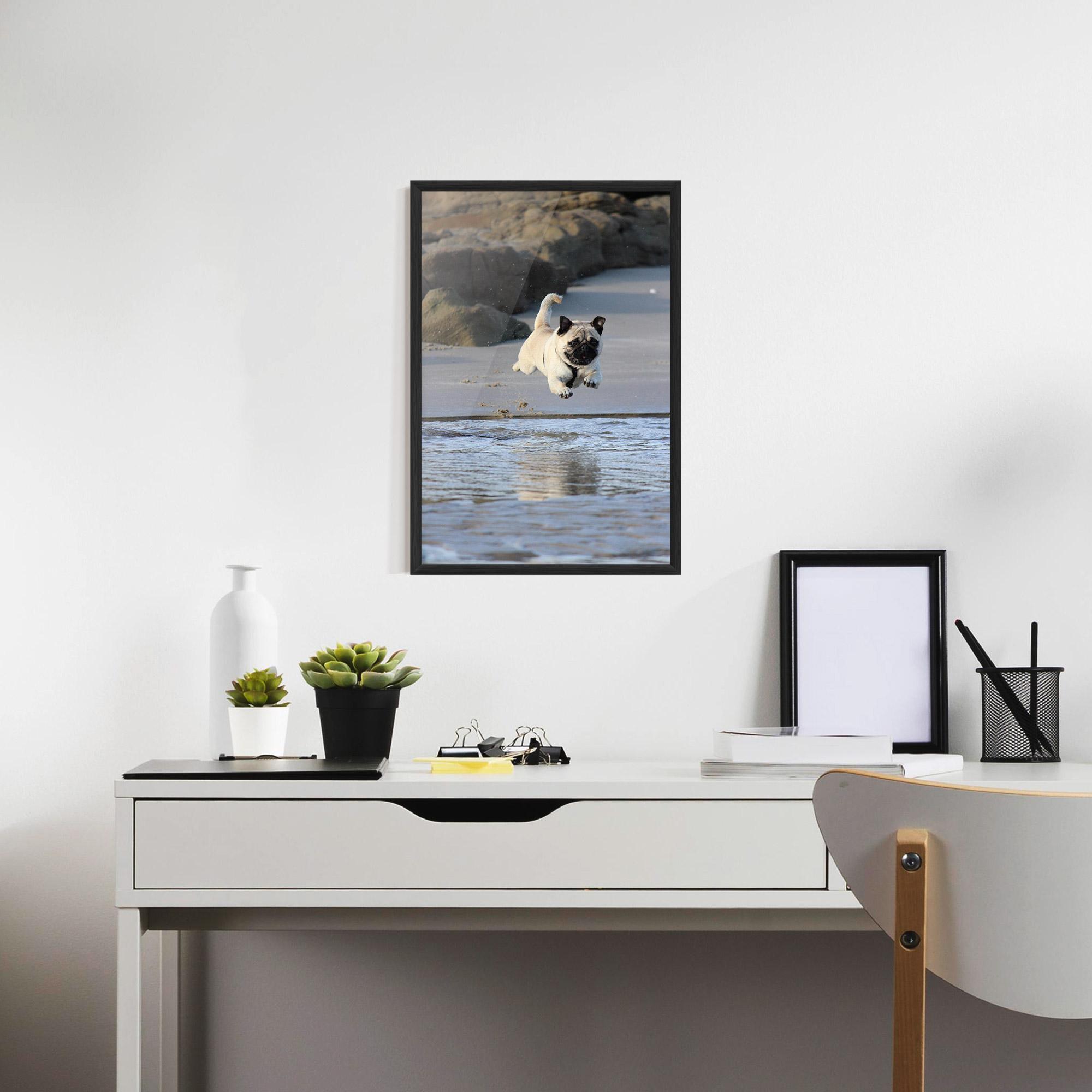 Plakat w Ramie Water Pug mockup 7