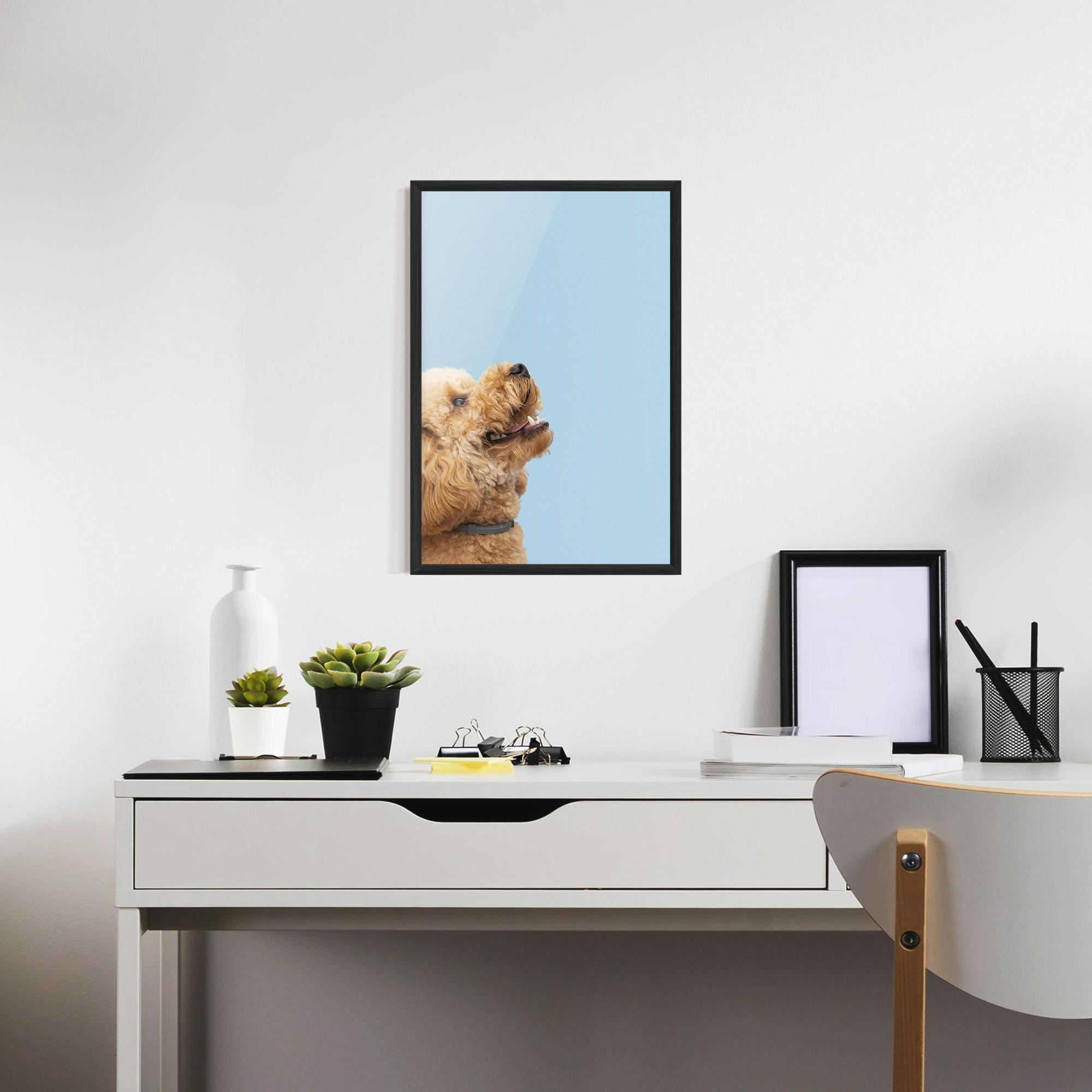 Plakat w Ramie Yellow Cute Dog mockup 7