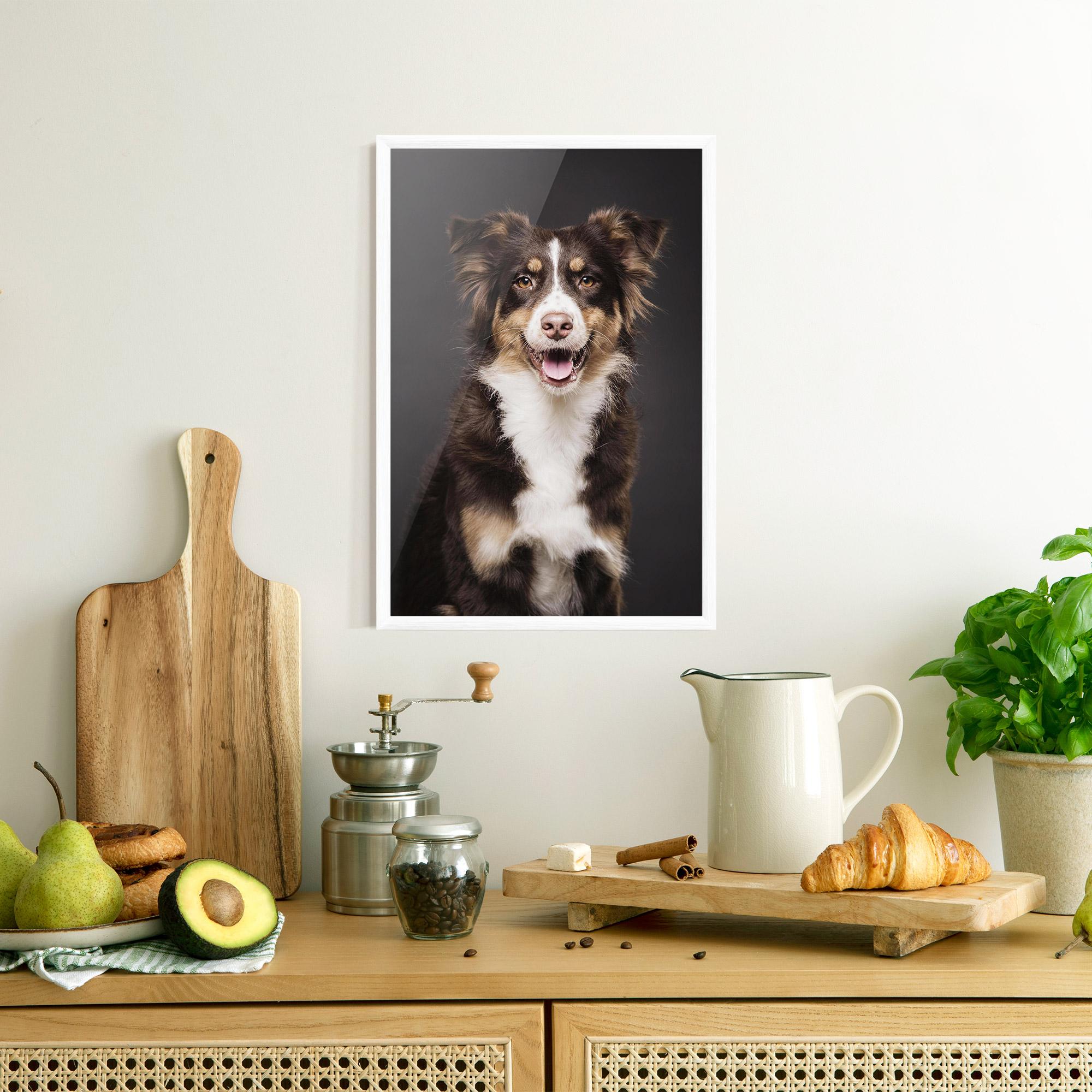 Plakat w Ramie Cute Dog Sitting mockup 8