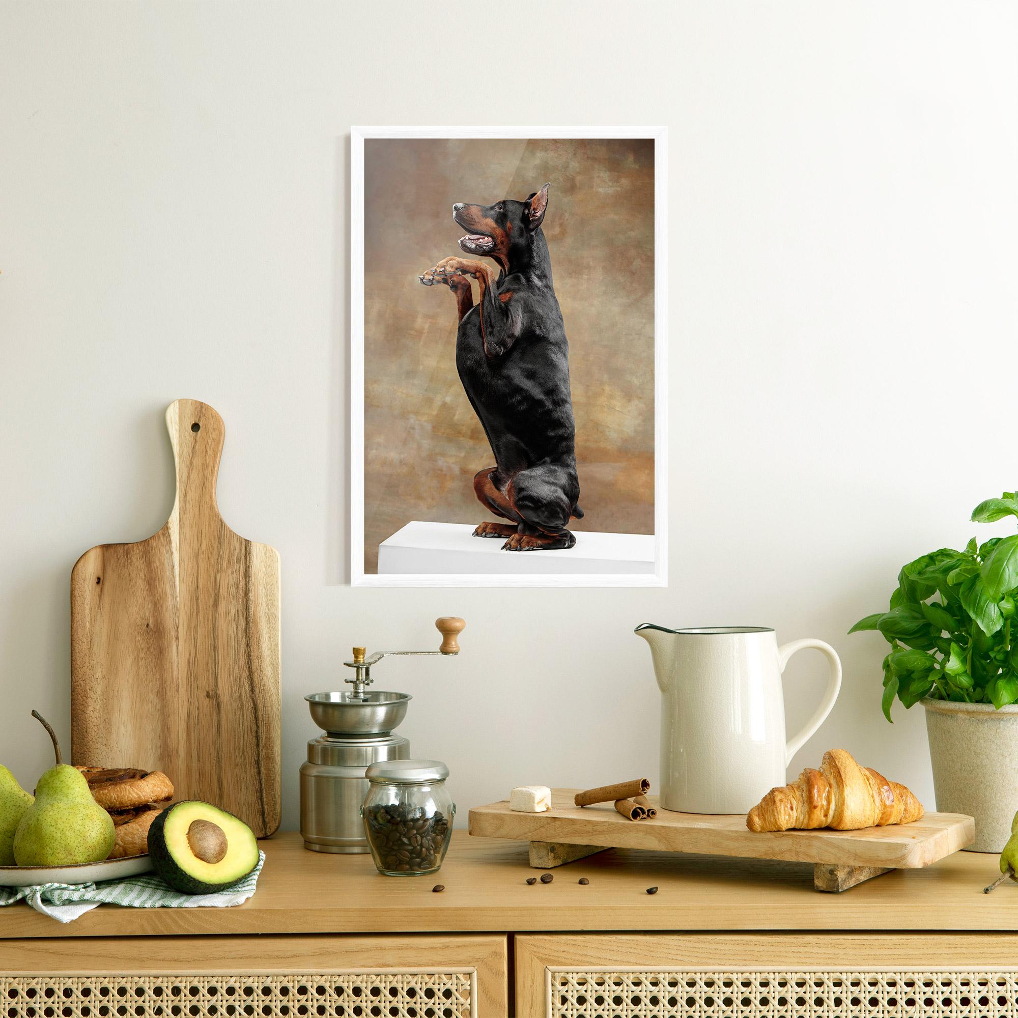 Plakat w Ramie Doberman Standing mockup 8