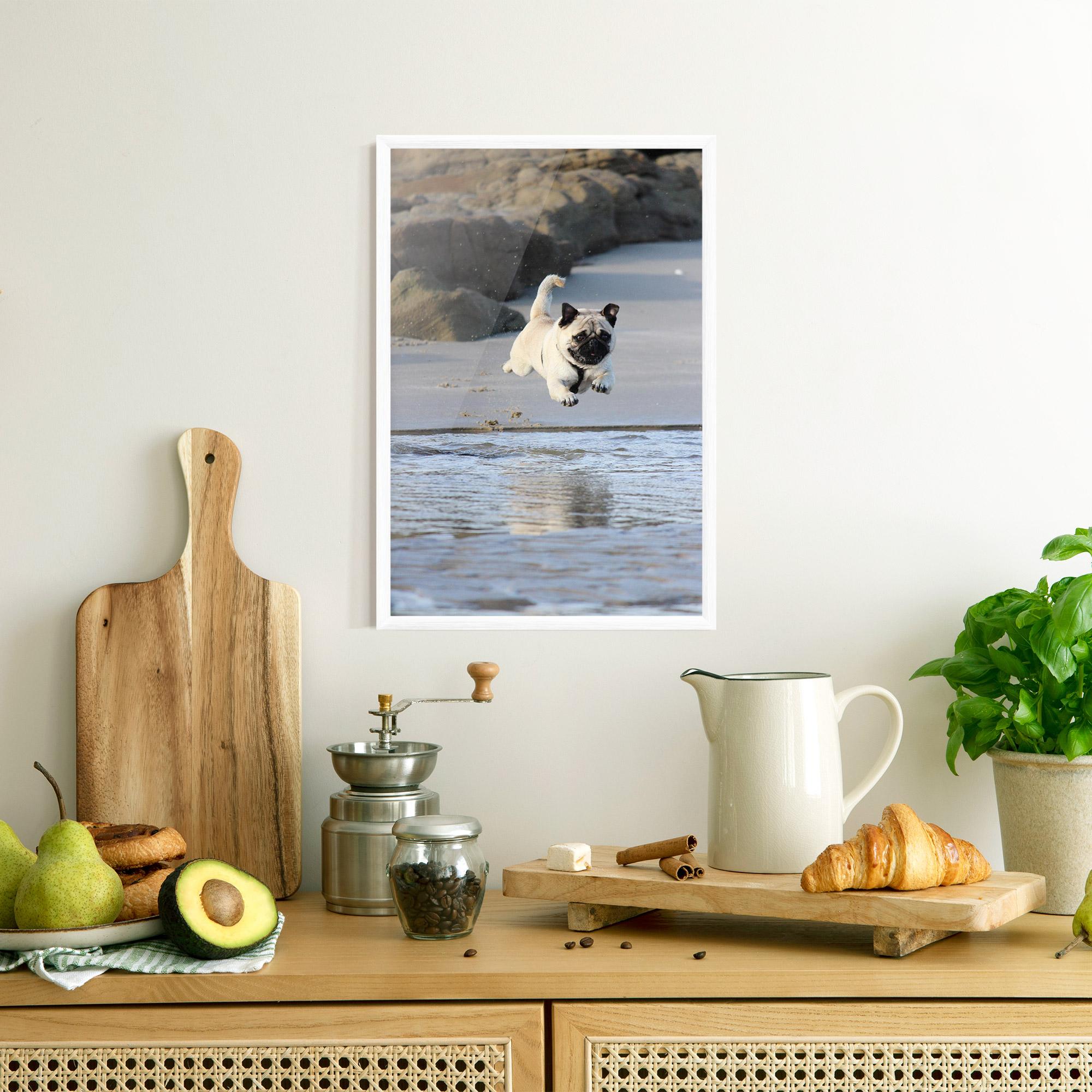 Plakat w Ramie Water Pug mockup 8