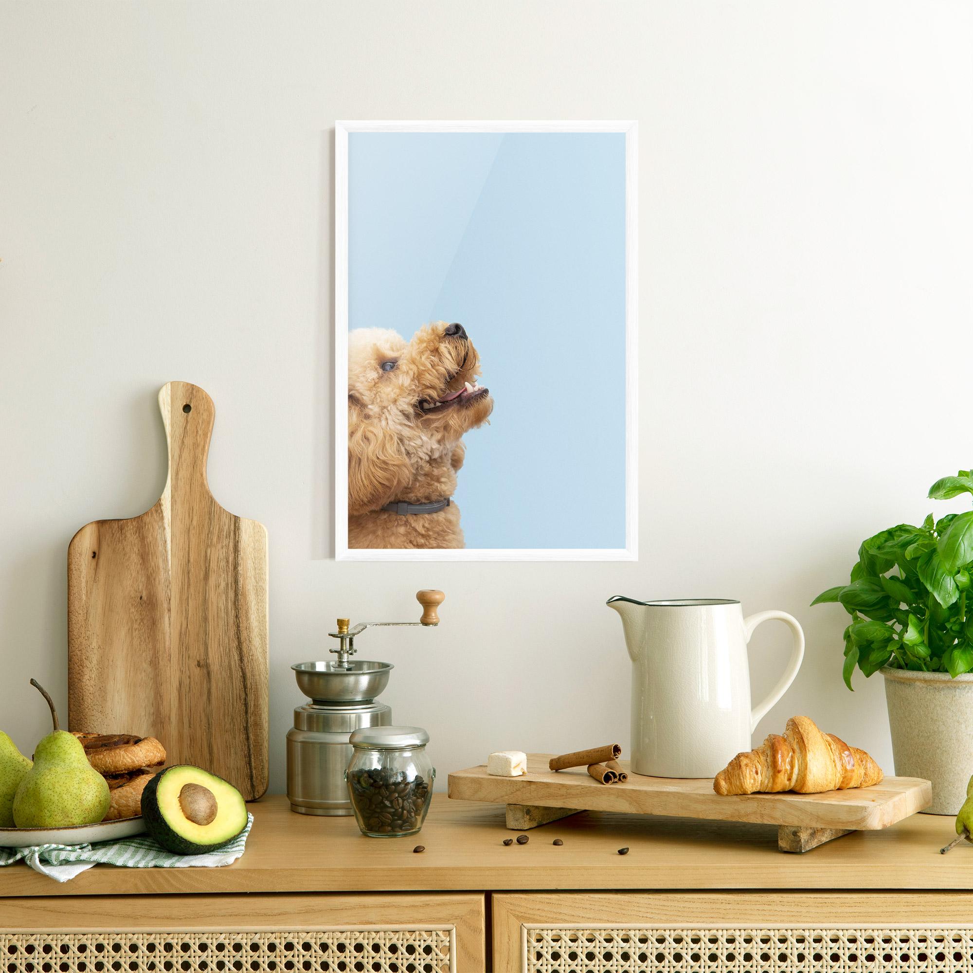 Plakat w Ramie Yellow Cute Dog mockup 8