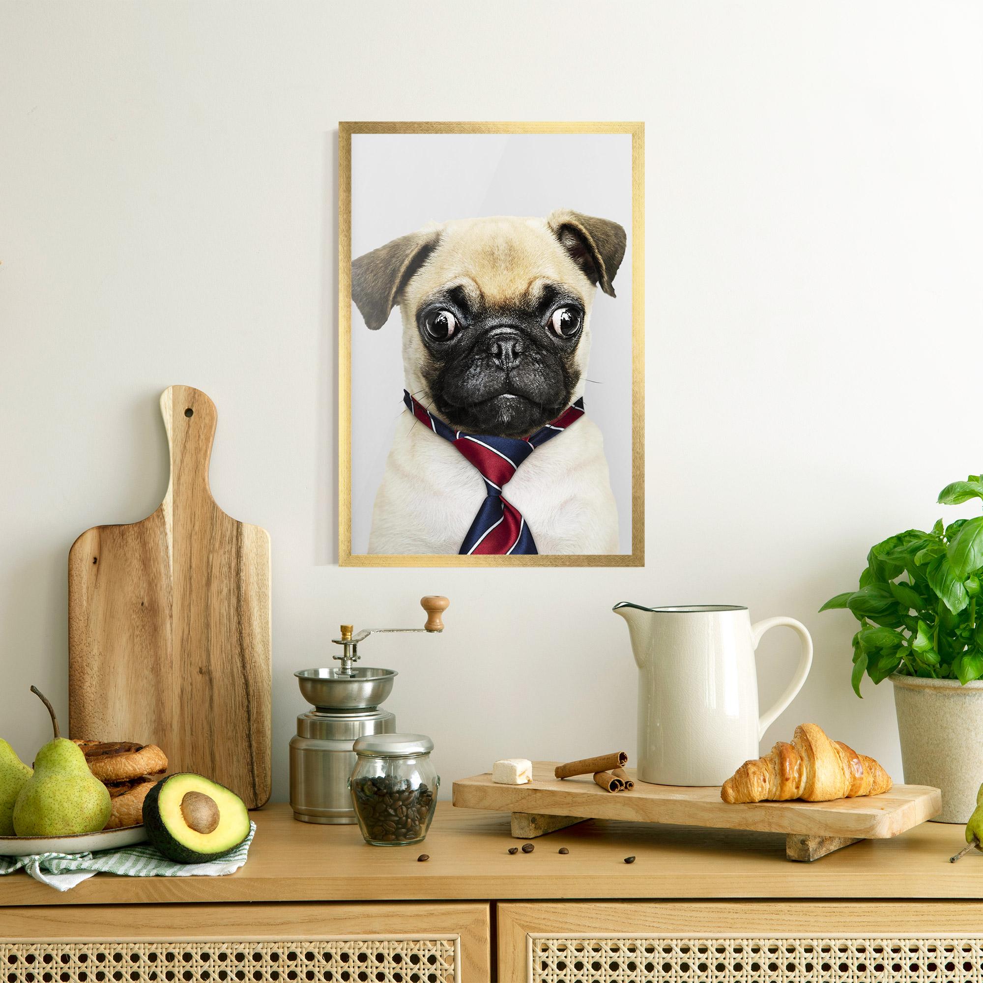 Plakat w Ramie Business Pug mockup 8
