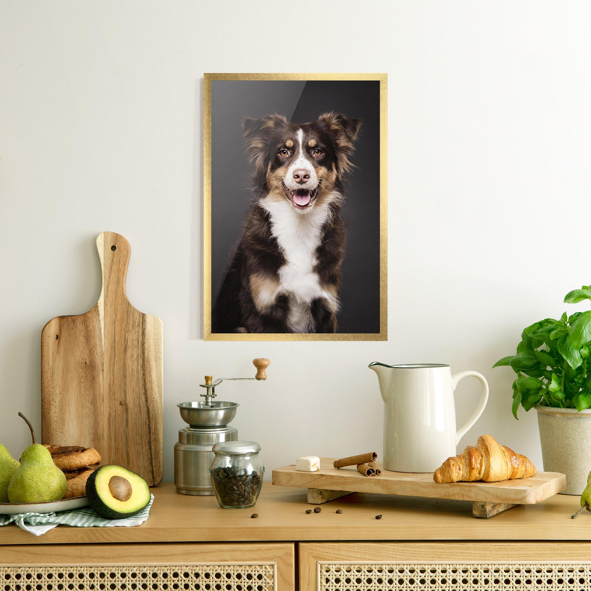 Plakat w Ramie Cute Dog Sitting mockup 8
