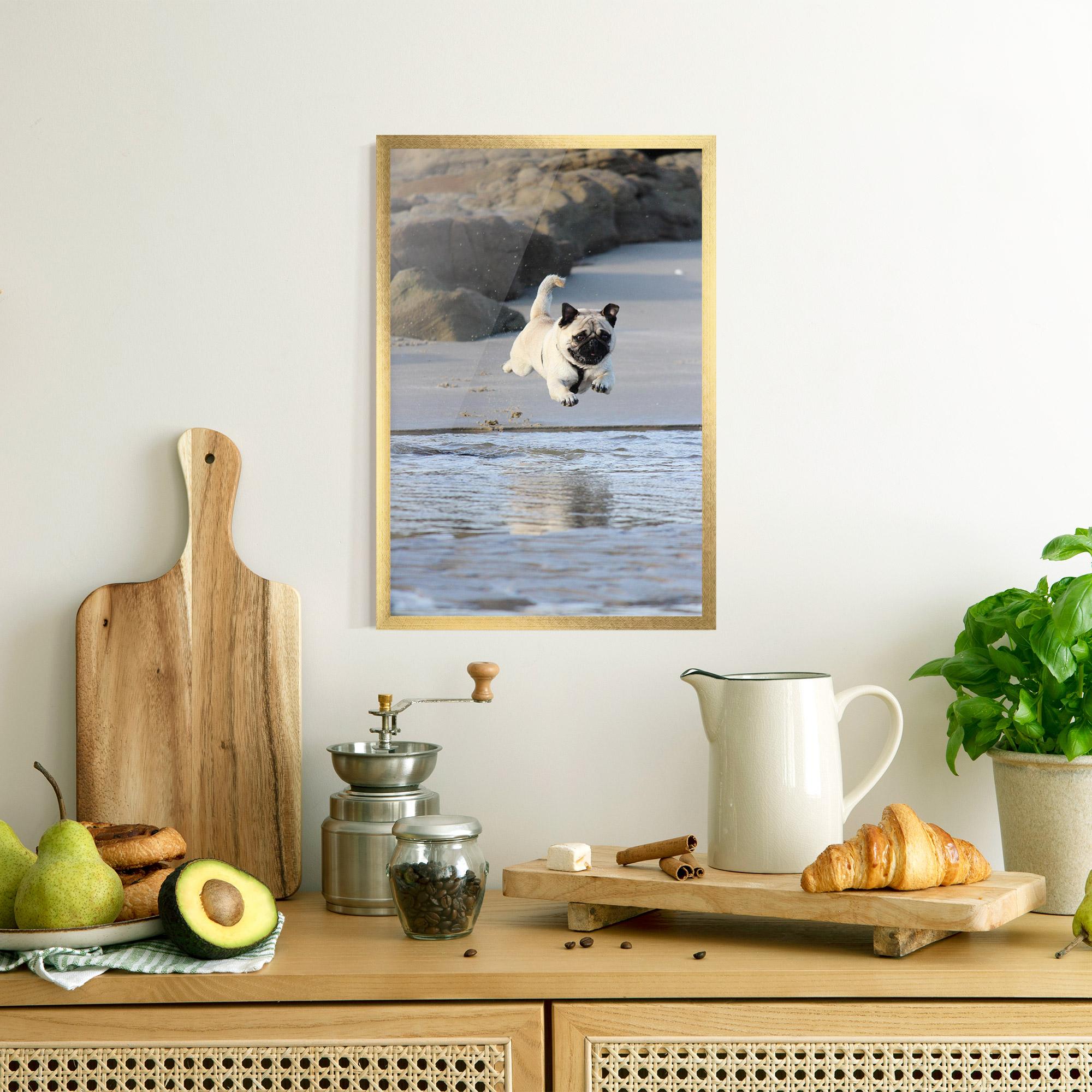 Plakat w Ramie Water Pug mockup 8