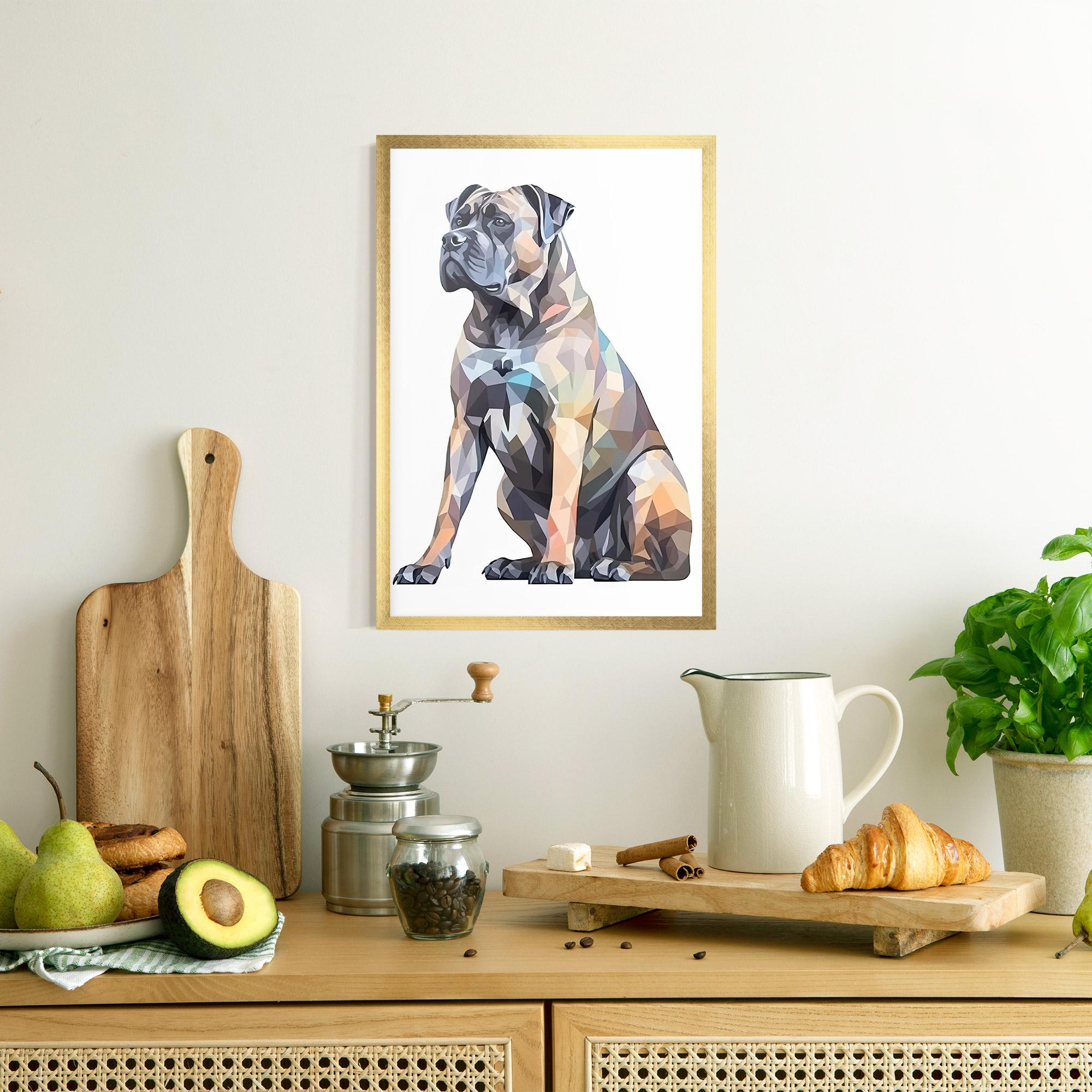 Plakat w Ramie Watercolor Cane Corso mockup 8