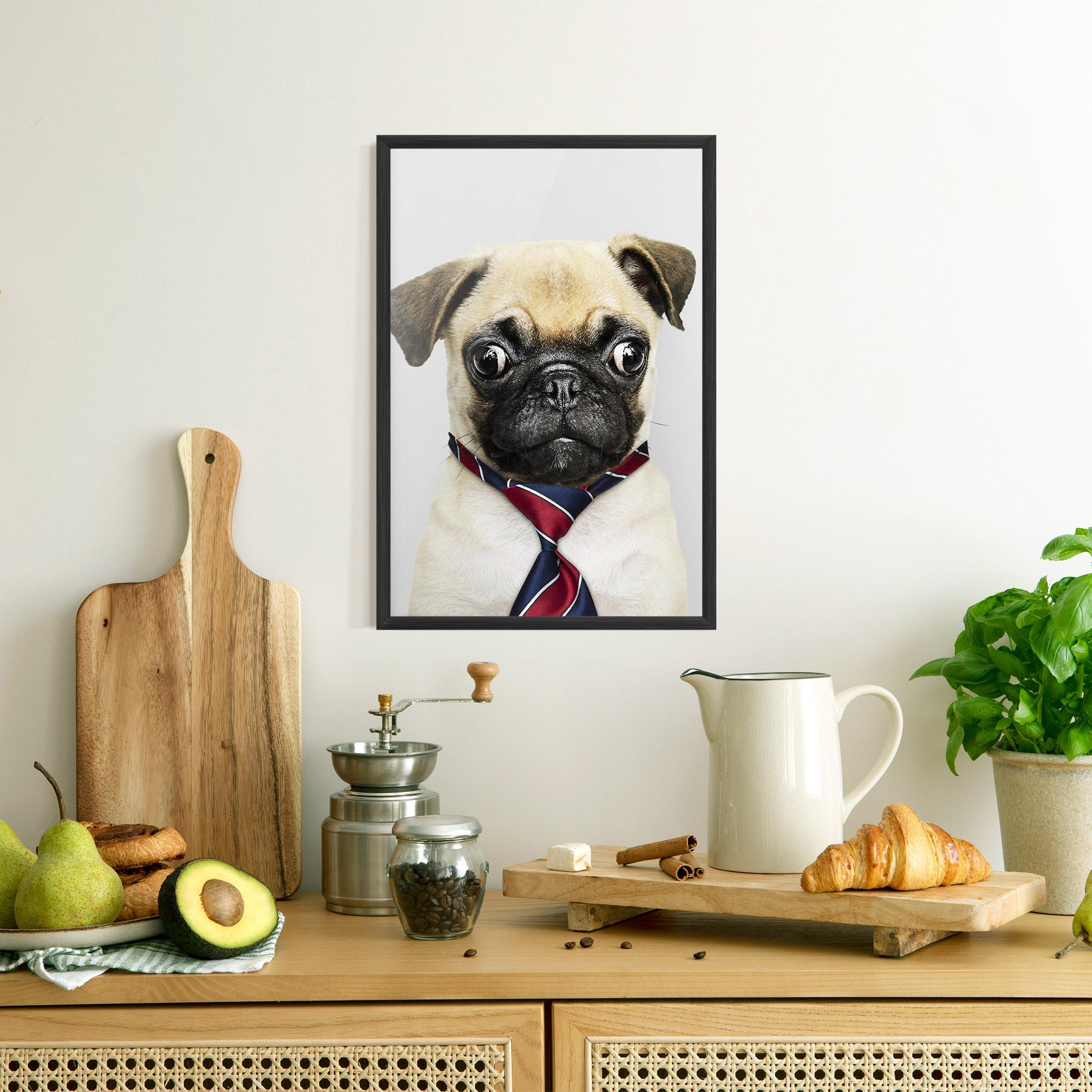 Plakat w Ramie Business Pug mockup 8
