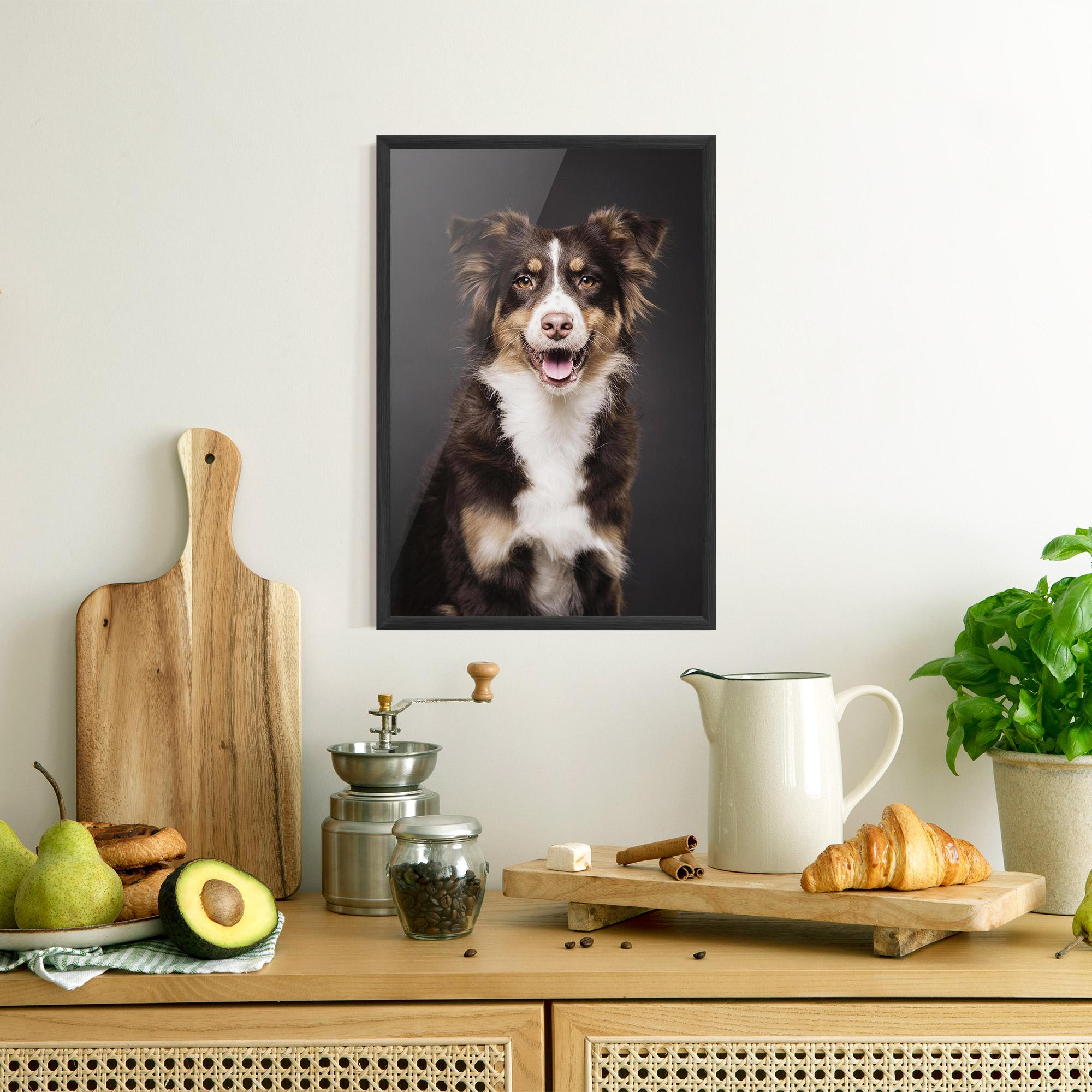 Plakat w Ramie Cute Dog Sitting mockup 8