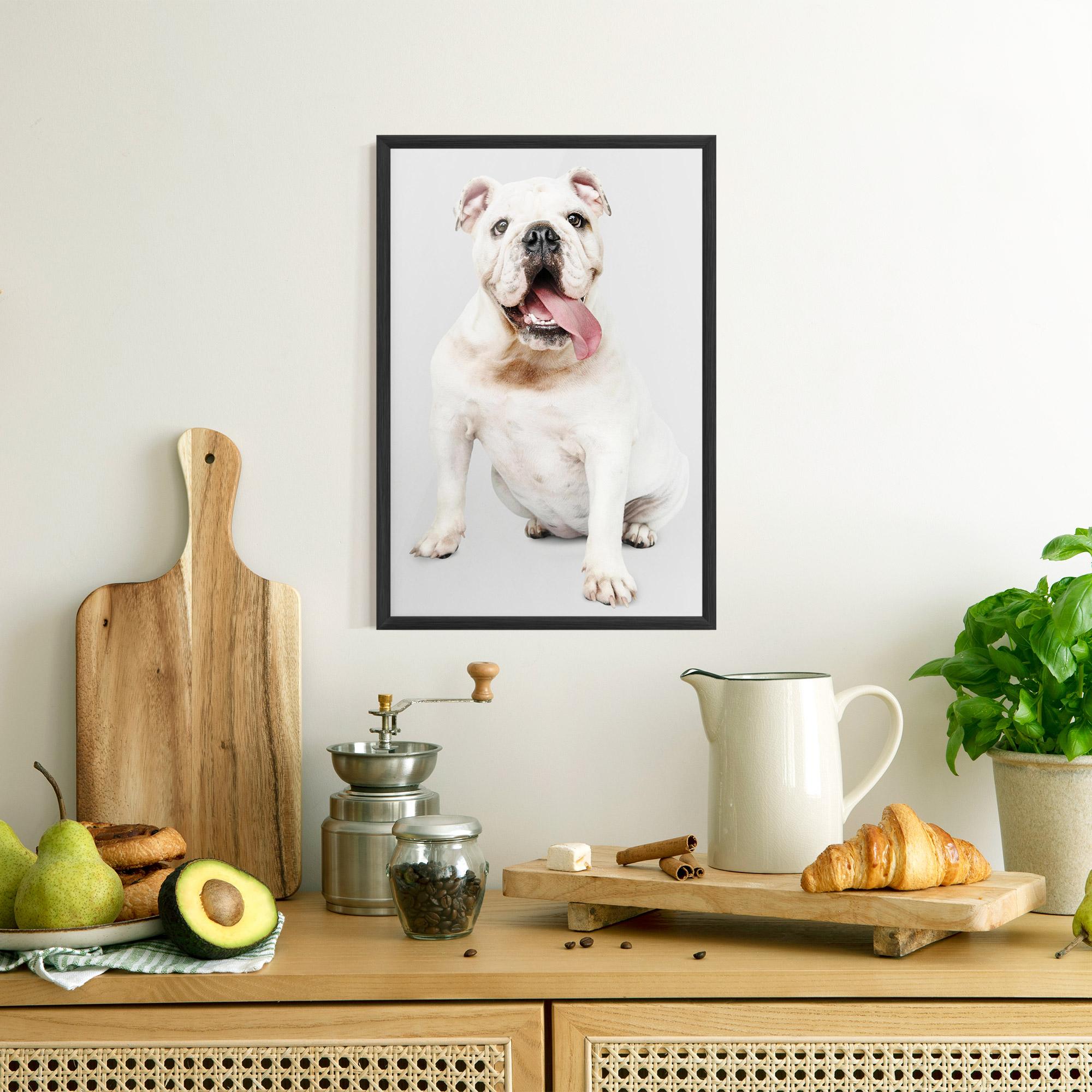 Plakat w Ramie Happy White Dog mockup 8