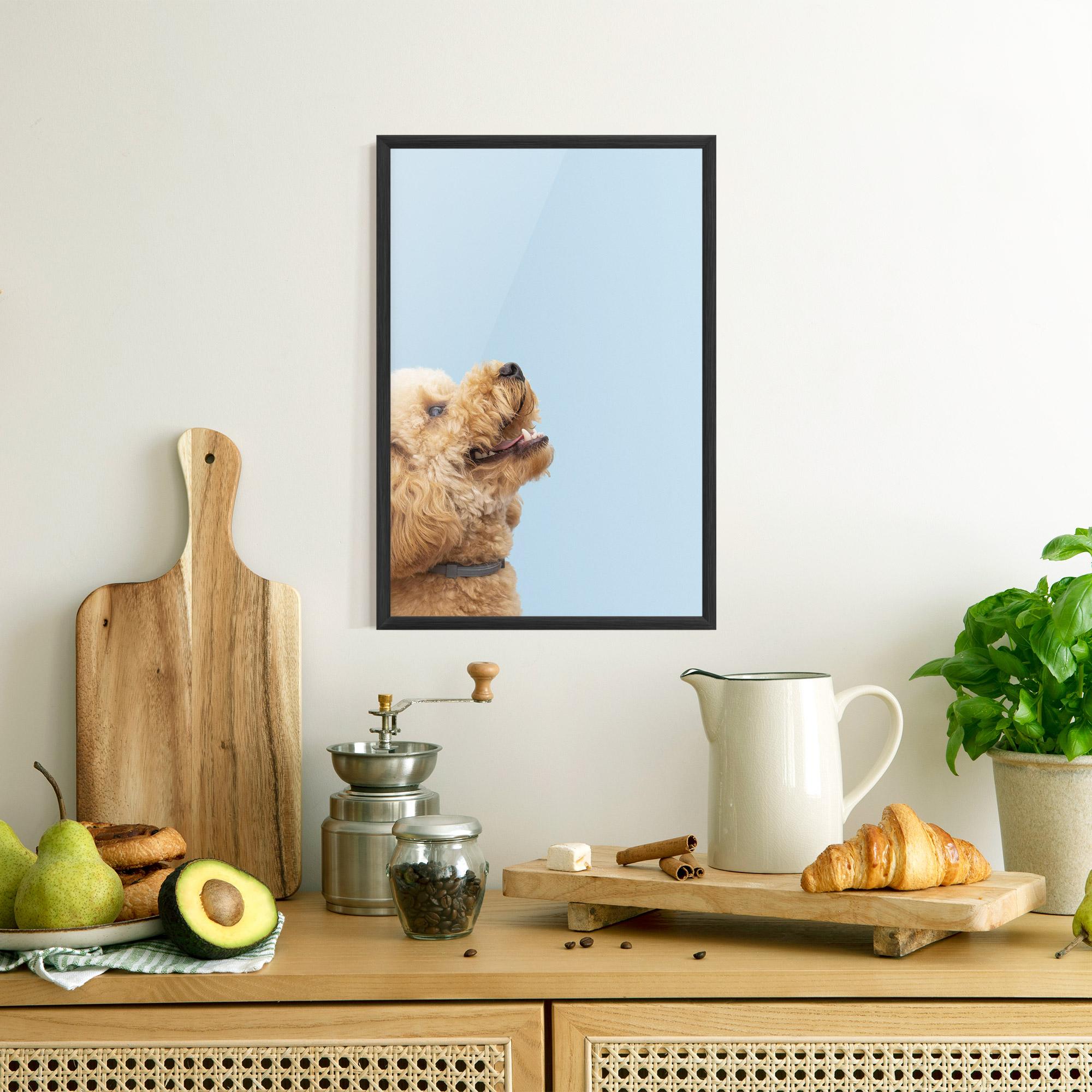 Plakat w Ramie Yellow Cute Dog mockup 8
