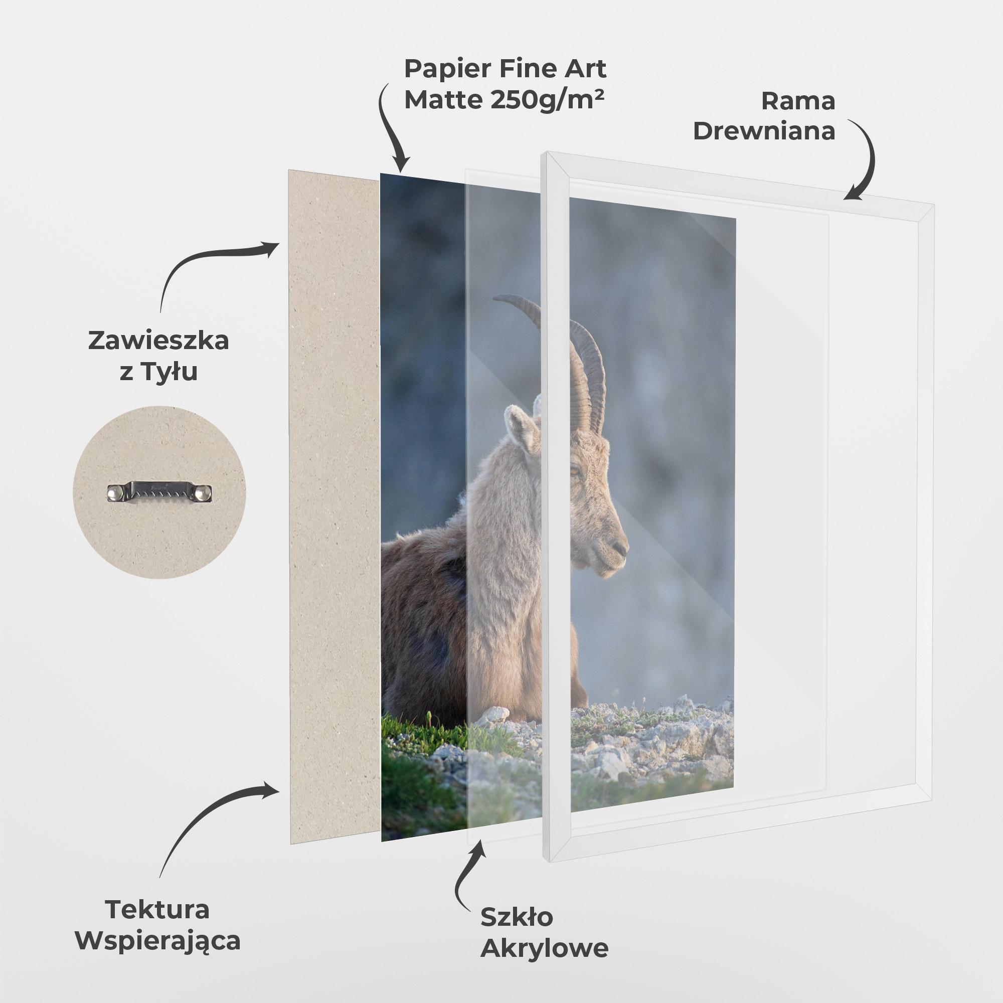 Plakat w Ramie Mountain Goat mockup 1