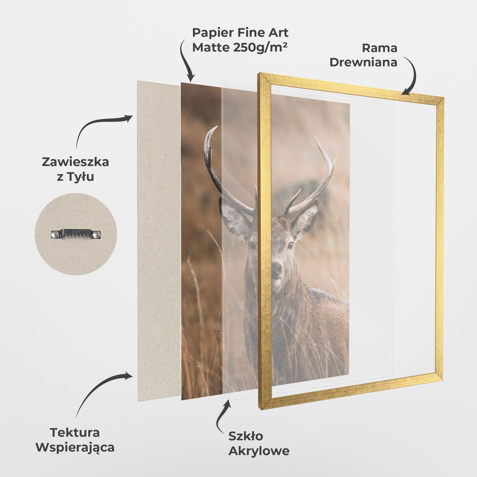 Plakat w Ramie Majestic Deer mockup 1