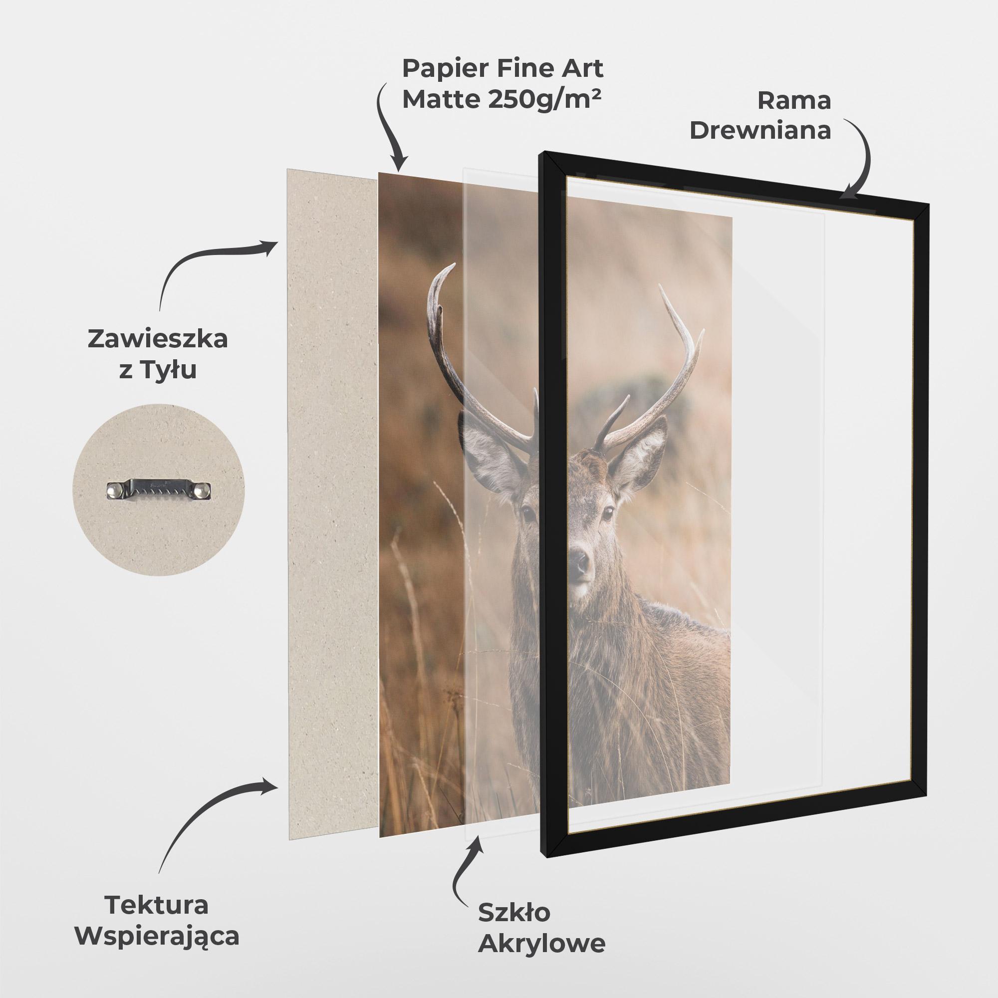 Plakat w Ramie Majestic Deer mockup 1