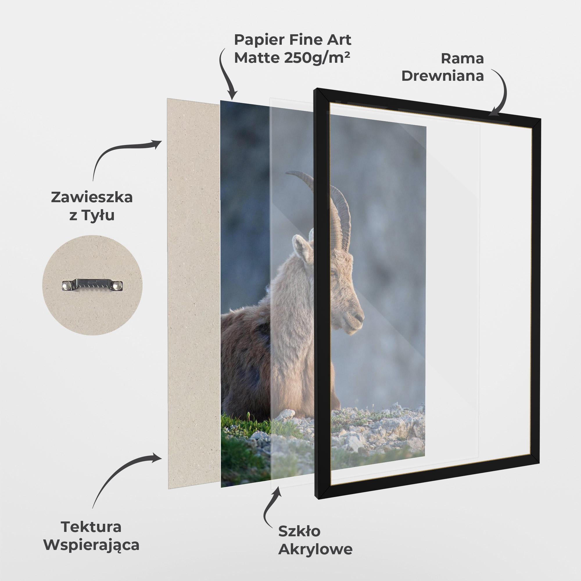 Plakat w Ramie Mountain Goat mockup 1