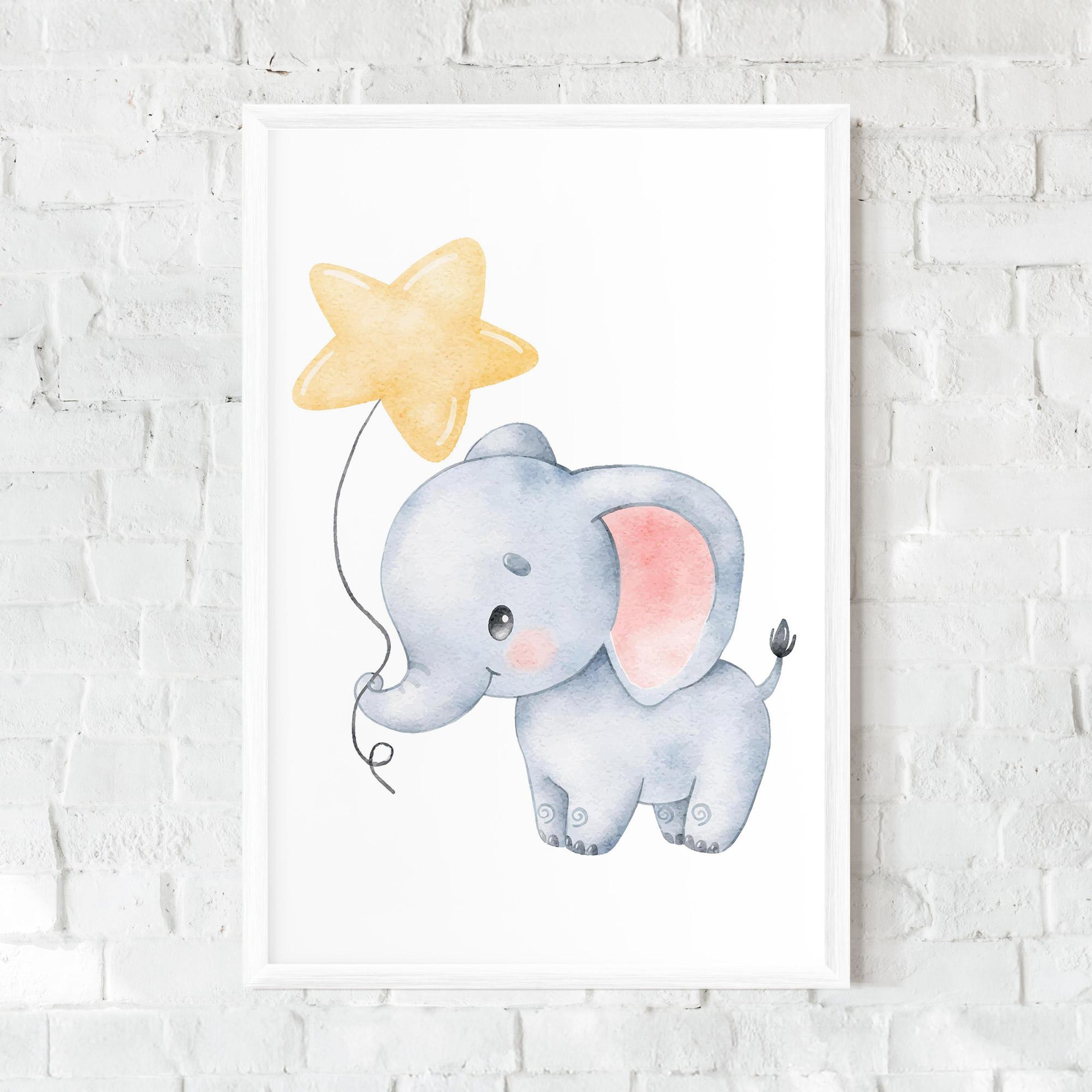 Plakat w Ramie Baby Elephant Kids mockup 0