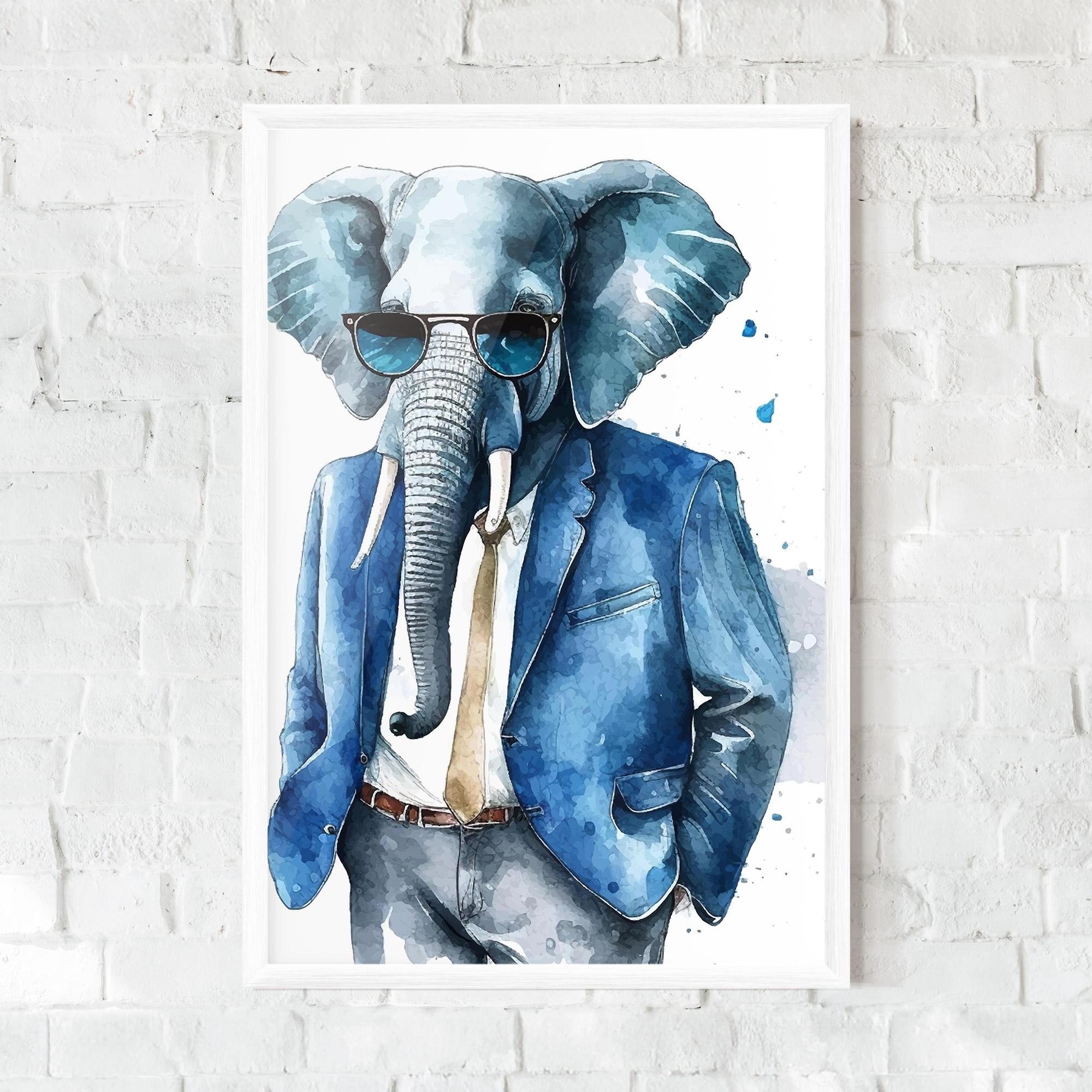 Plakat w Ramie Bussiness Elephant mockup 0