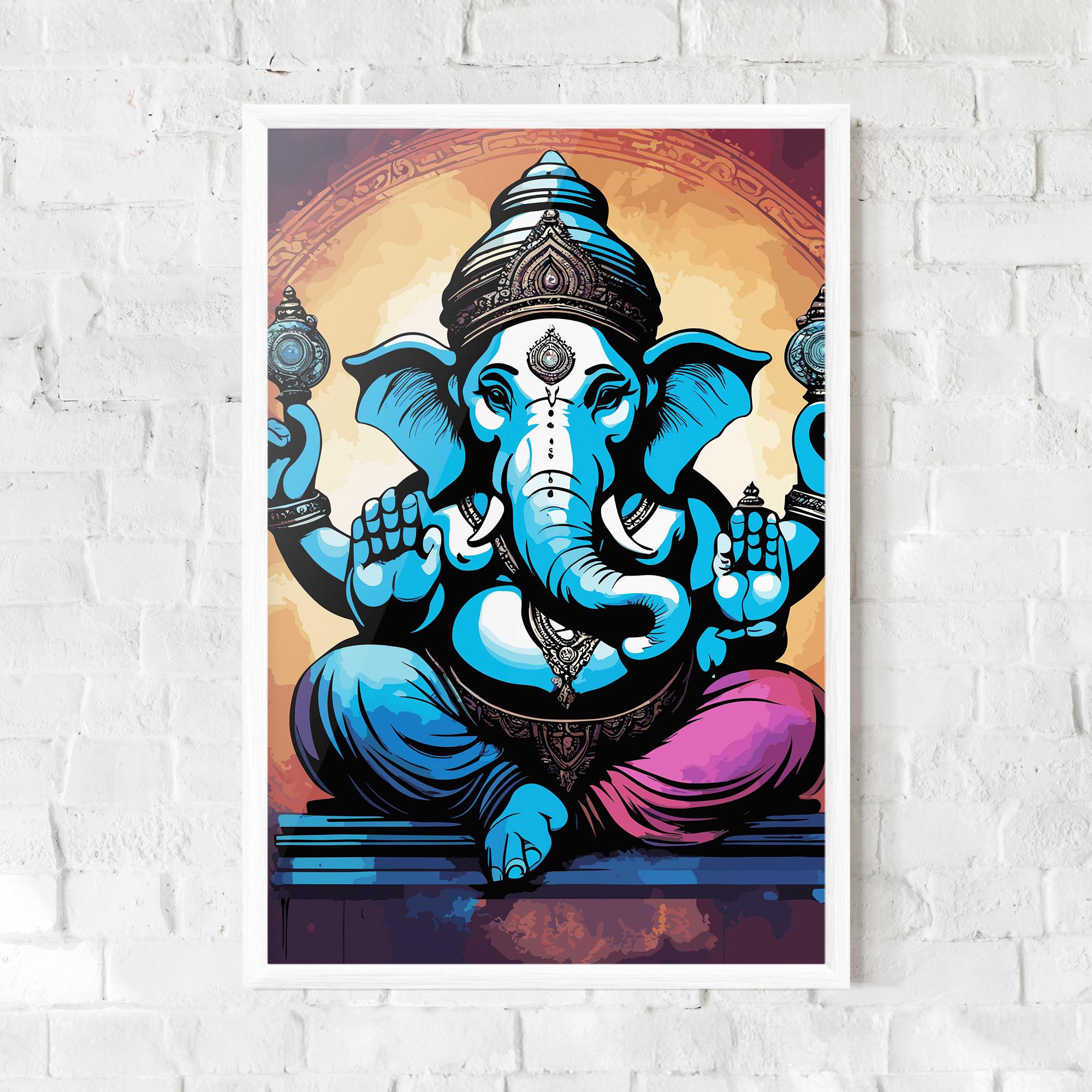 Plakat w Ramie Colorful Chaturthi mockup 0