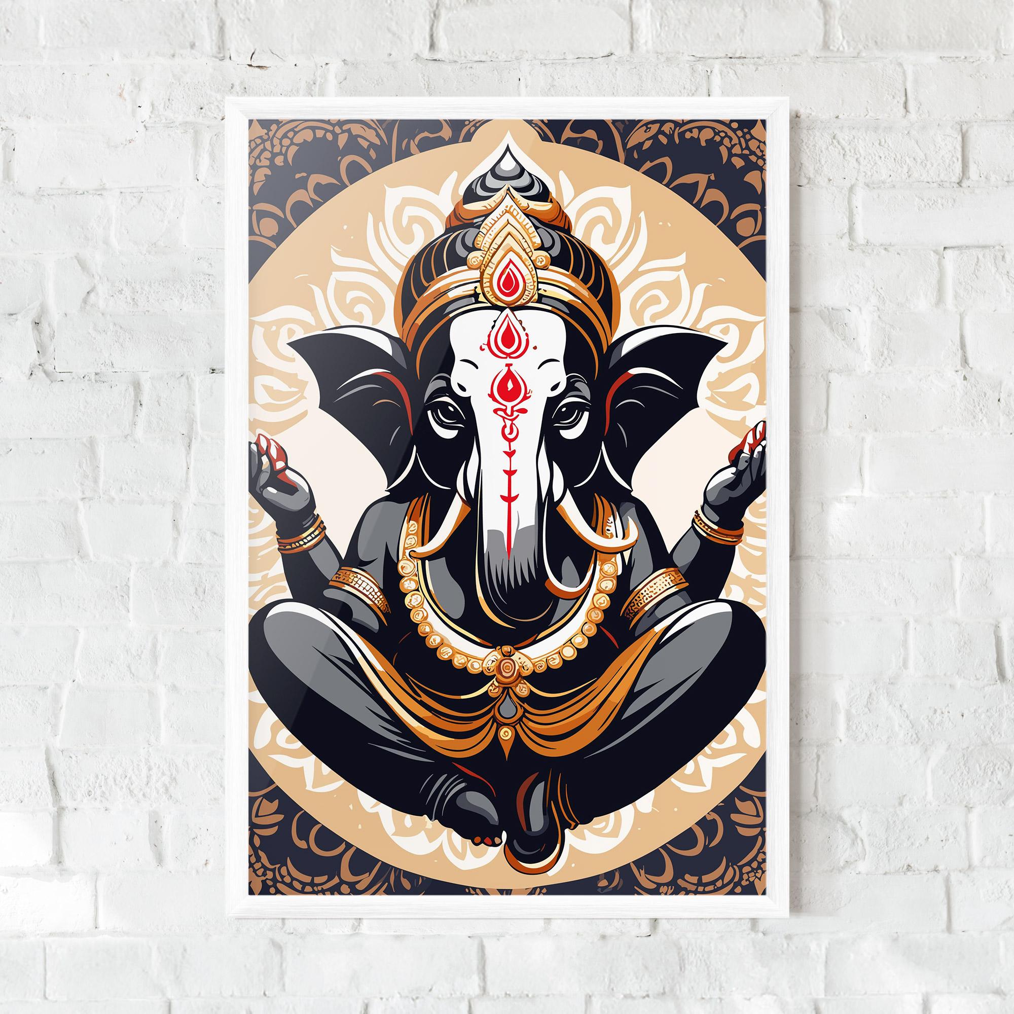 Plakat w Ramie Elefant Color Mix mockup 0